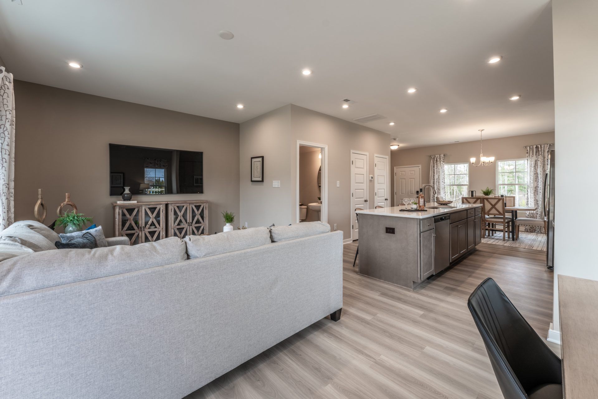 12 Barton Living Room and Kitchen HHHunt Homes