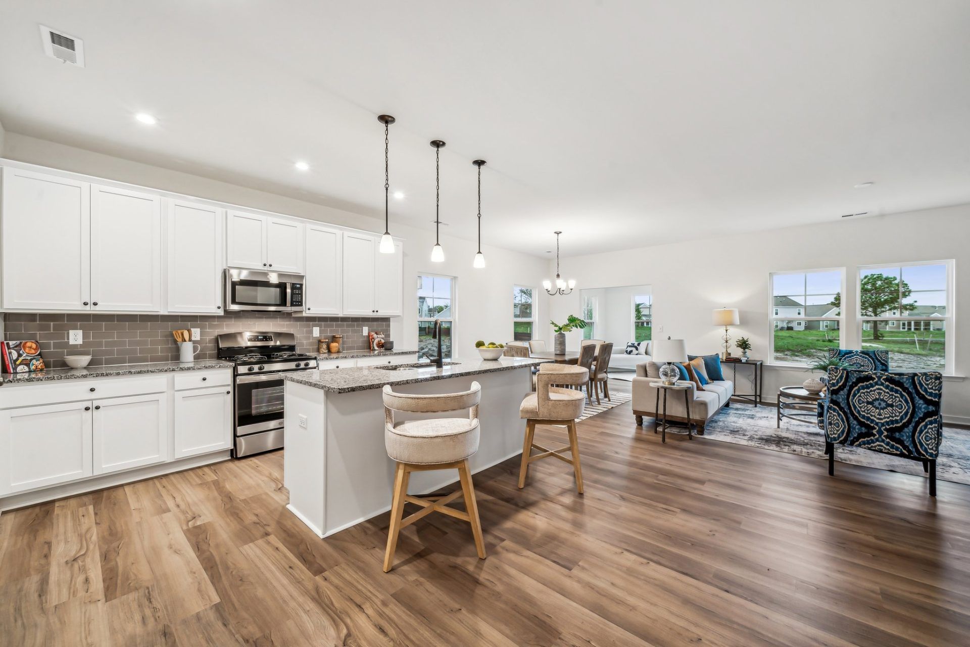 4- Maxwell HHHunt Homes Kitchen Family Room and Dining Room