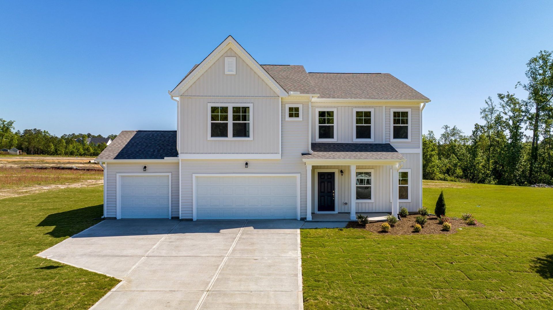 Farmhouse A- 3 Car Garage