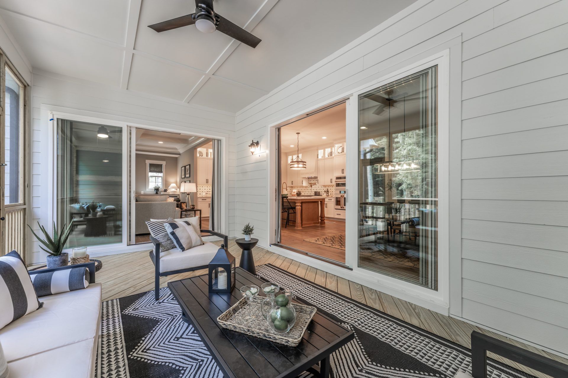 23. HHHunt Homes Crawford- Screened Porch with access points from Kitchen and Living Room