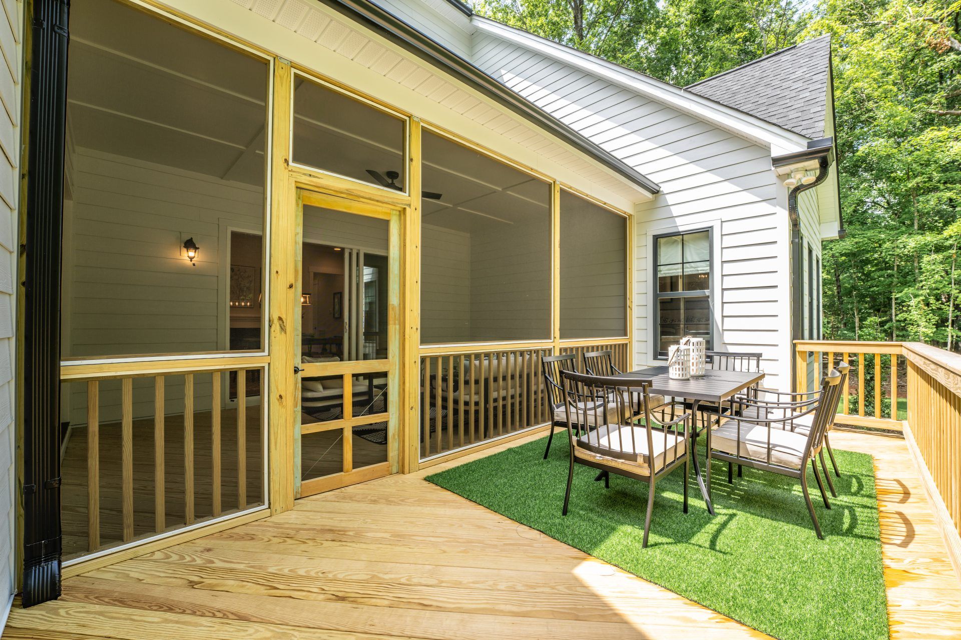 25. HHHunt Homes Crawford- Deck and screened porch entrance