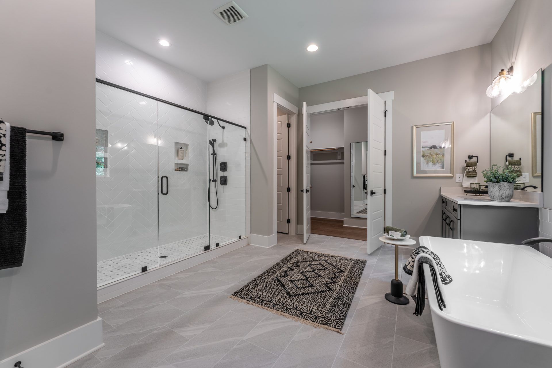 31. HHHunt Homes Crawford- First Floor Primary Suite with 8 ' shower