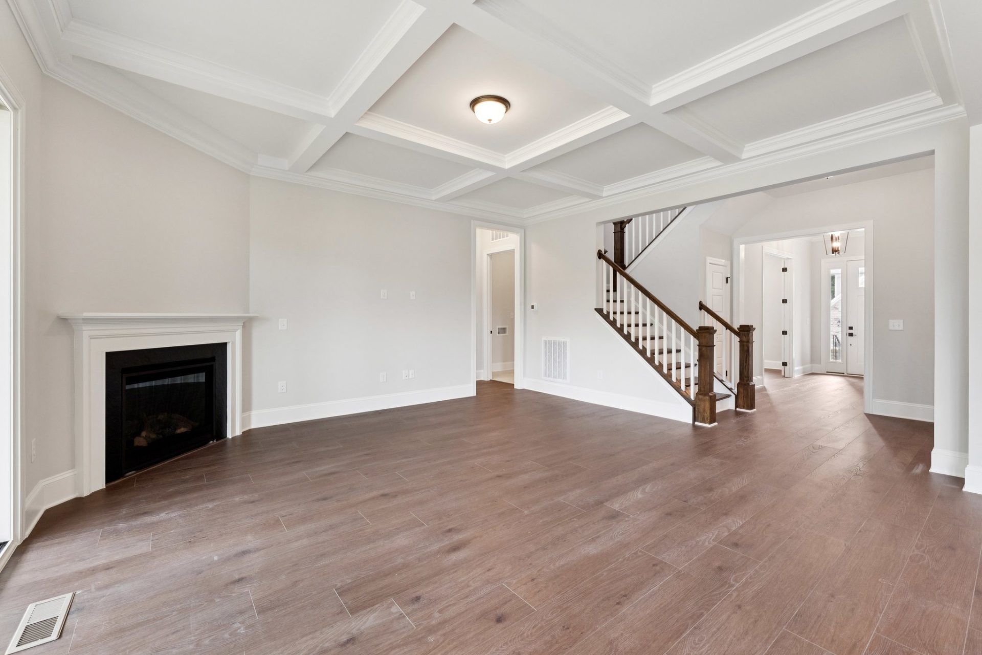 6- HHHunt Homes Galloway Family Room and Foyer View