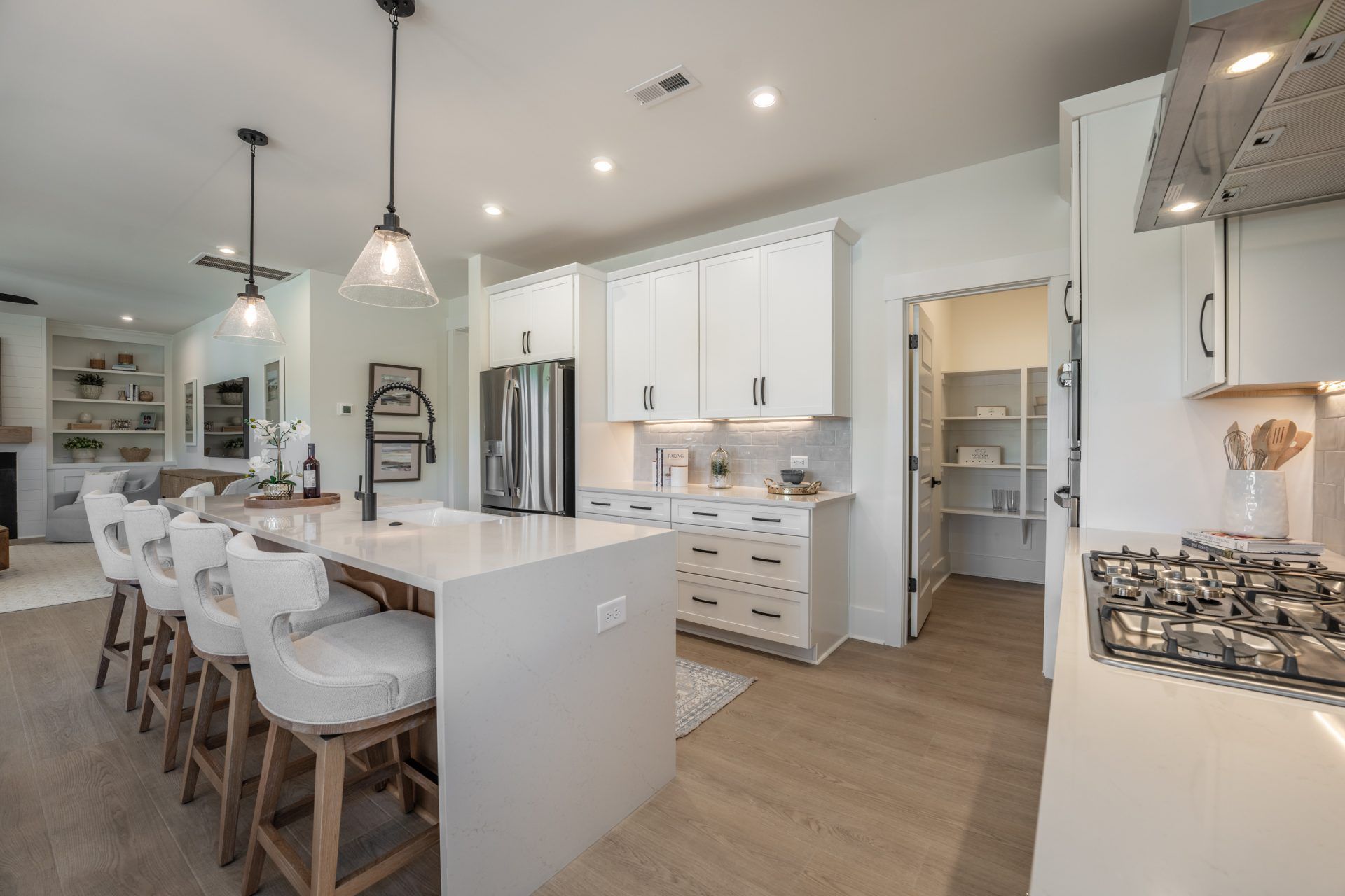 10 HHHunt Homes - Chatham- Kitchen with view of the Pantry