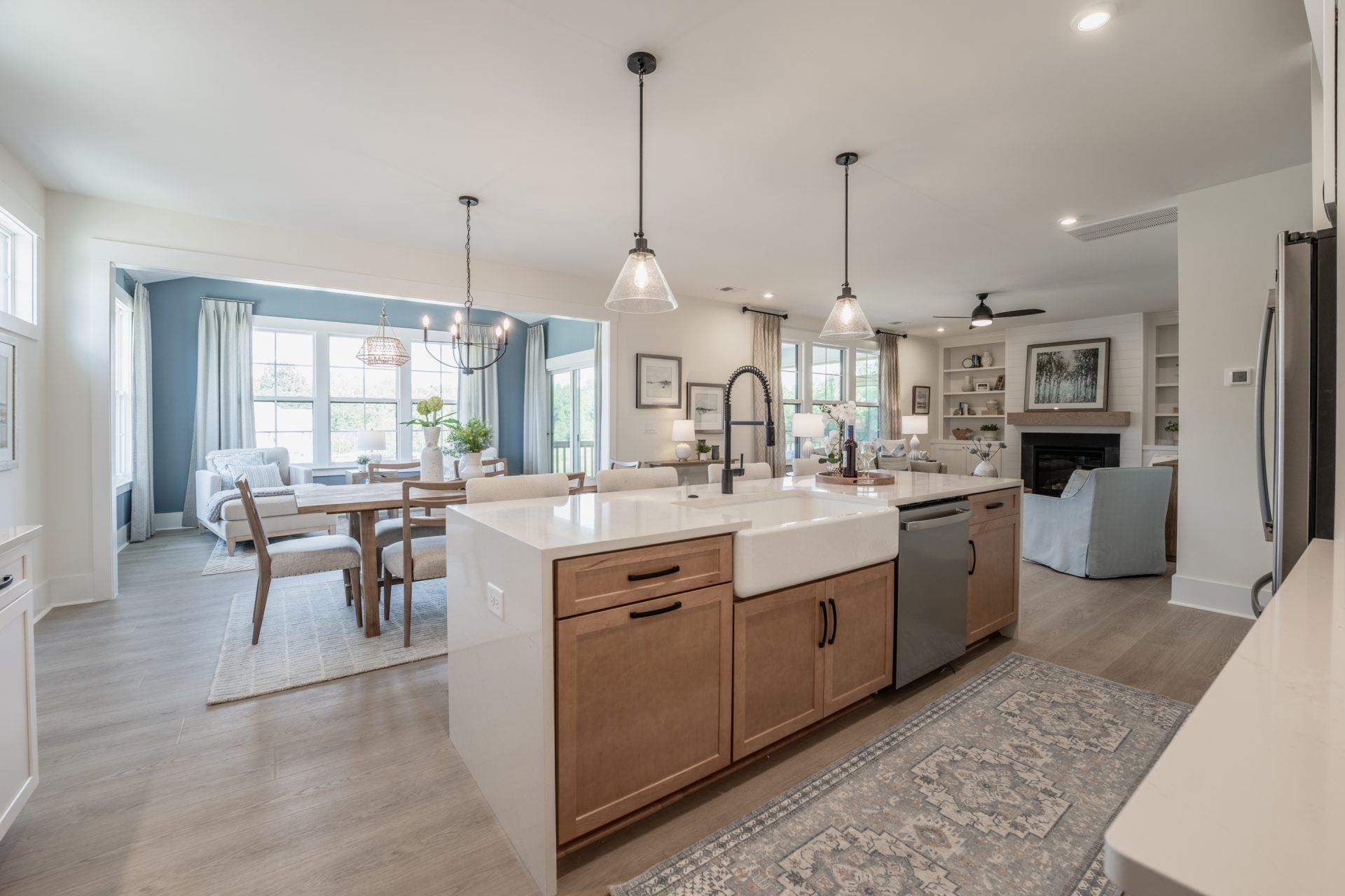 12 HHHunt Homes - Chatham- Kitchen, Dining, Morning Room and Family Room