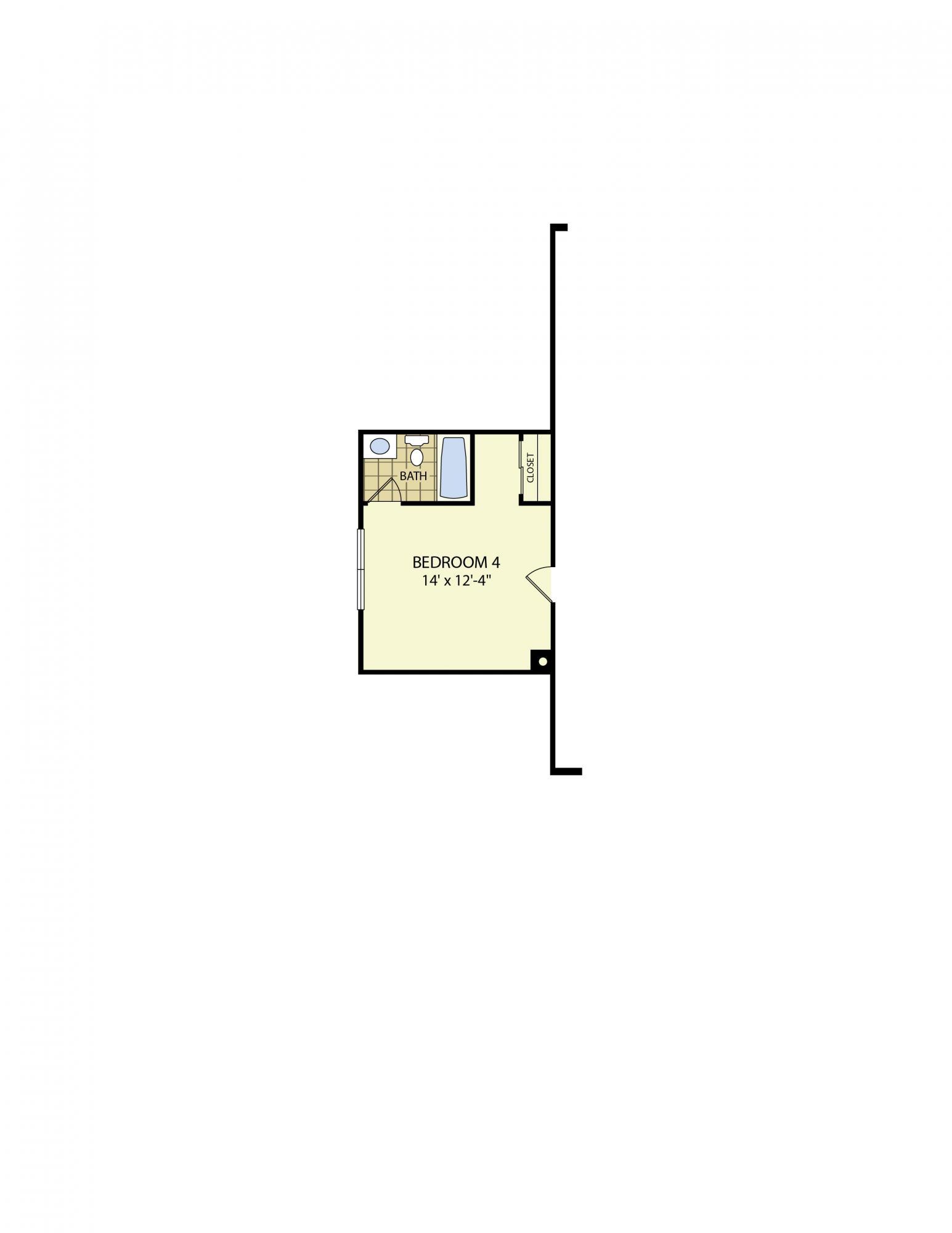Harrison Second Floor Bedroom 4 Opt Bath