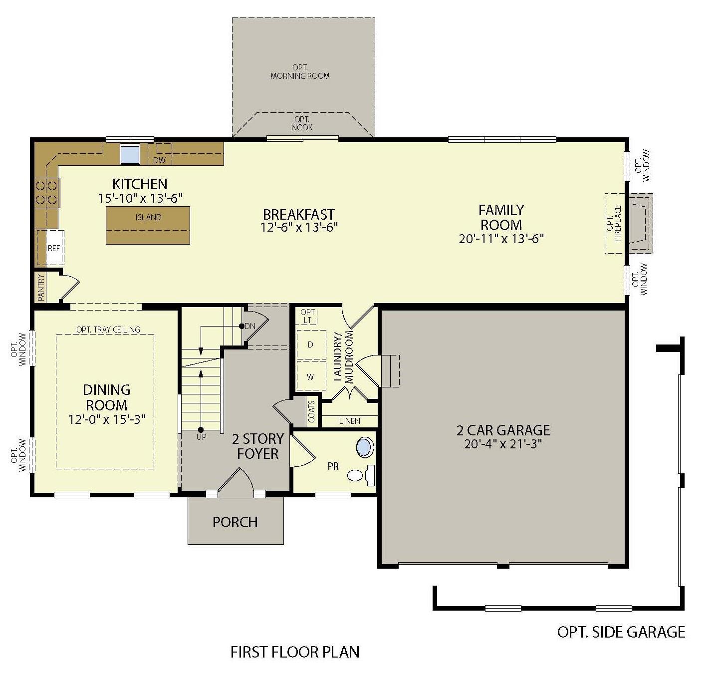 2603 Kennedy - 1st Floor Floor Plan From Hallmark Homes
