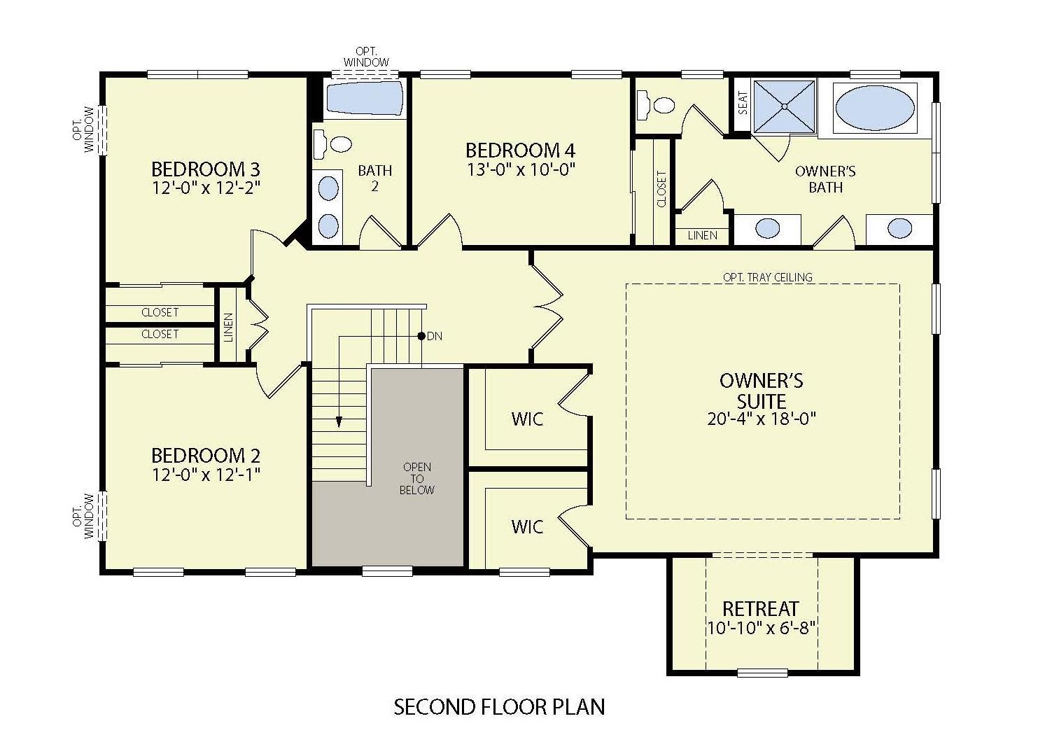 2603 Kennedy - 2nd Floor Floor Plan From Hallmark Homes