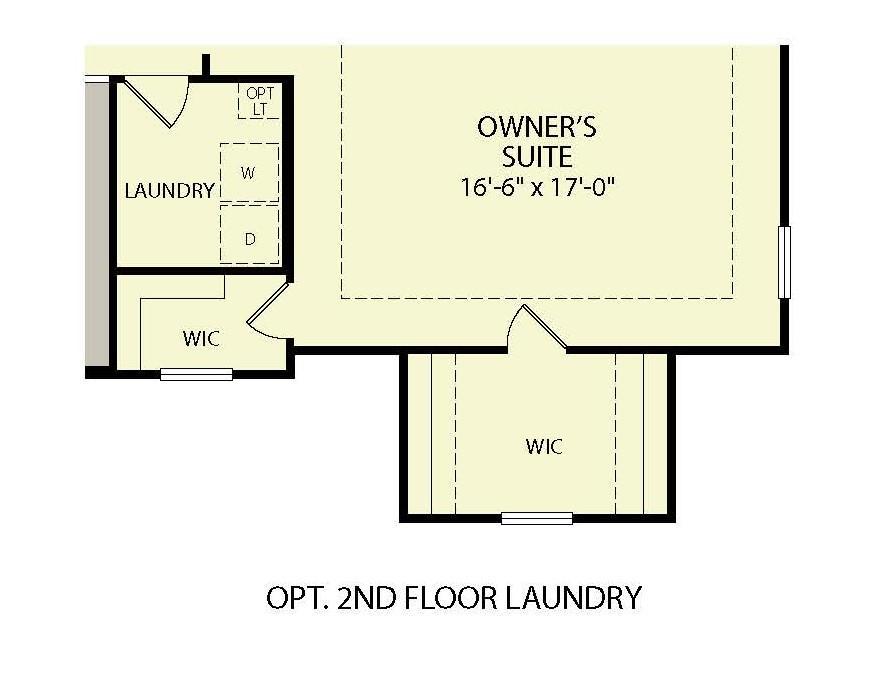2603 Kennedy - Opt 2ND Floor Laundry Floor Plan From Hallmark Homes