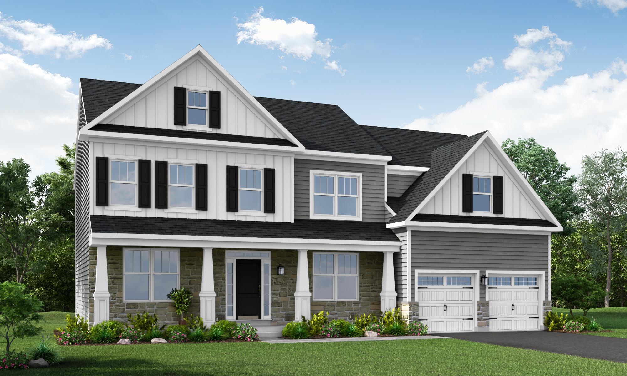 2793 Craftsman Front Entry New Home Exterior Of The Madison From Hallmark Homes