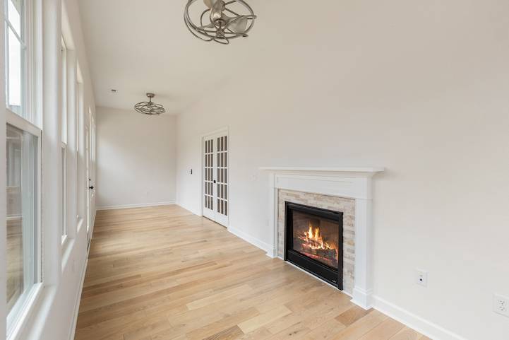 double sided fireplace (optional)