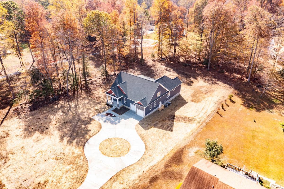 drone view of lot