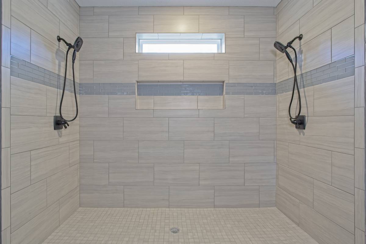 large shower in primary suite