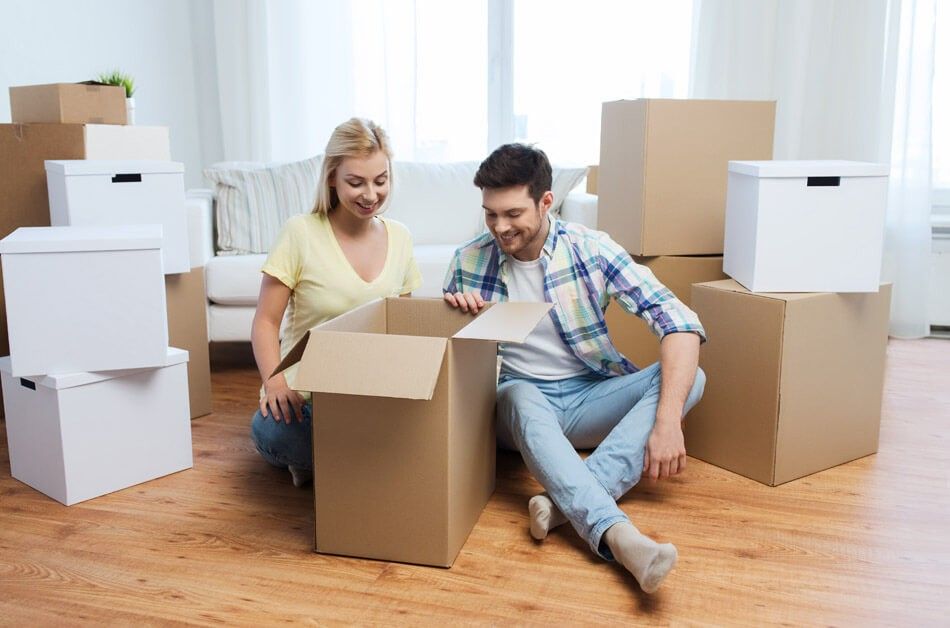 Couple moving in