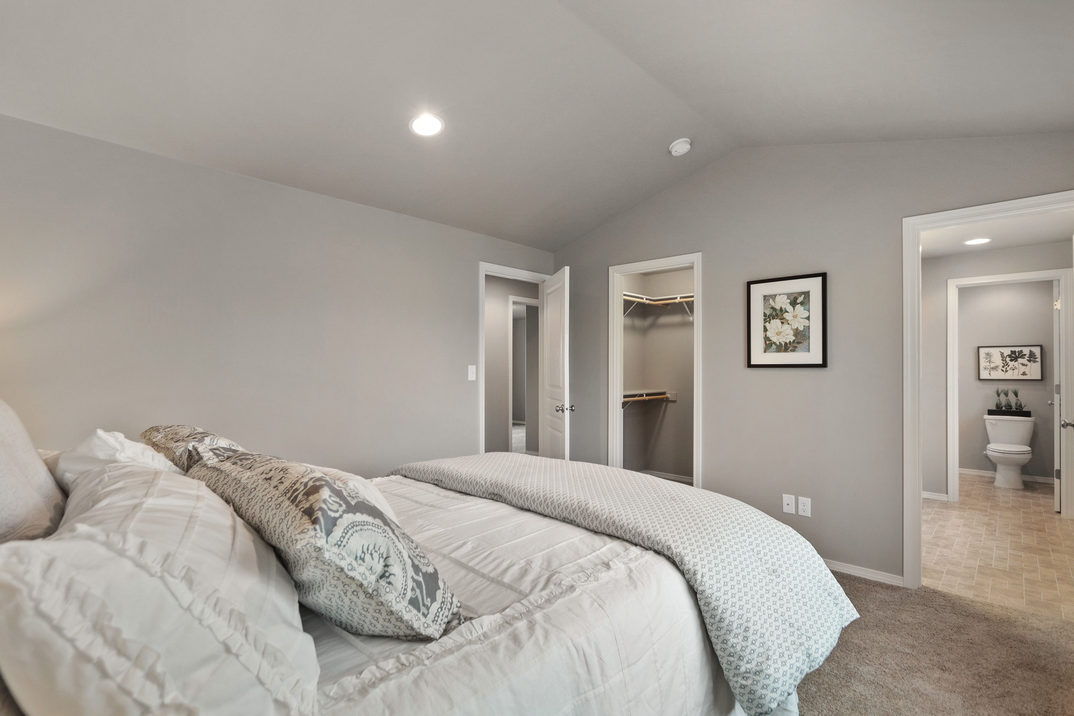 Dover - Main Bedroom with Closet and Bathroom View