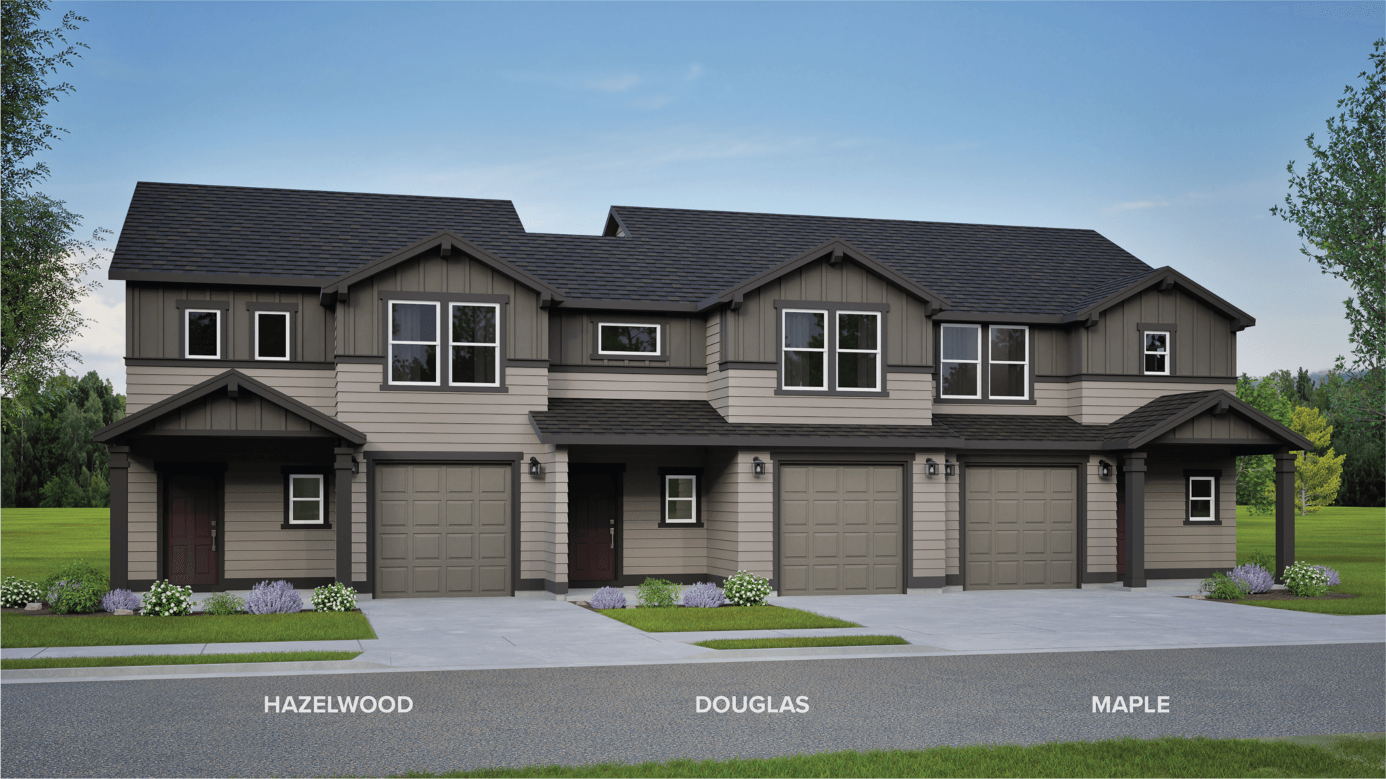 The Douglas Triplex - Parkside Place: Bend, Oregon - Hayden Homes, Inc.