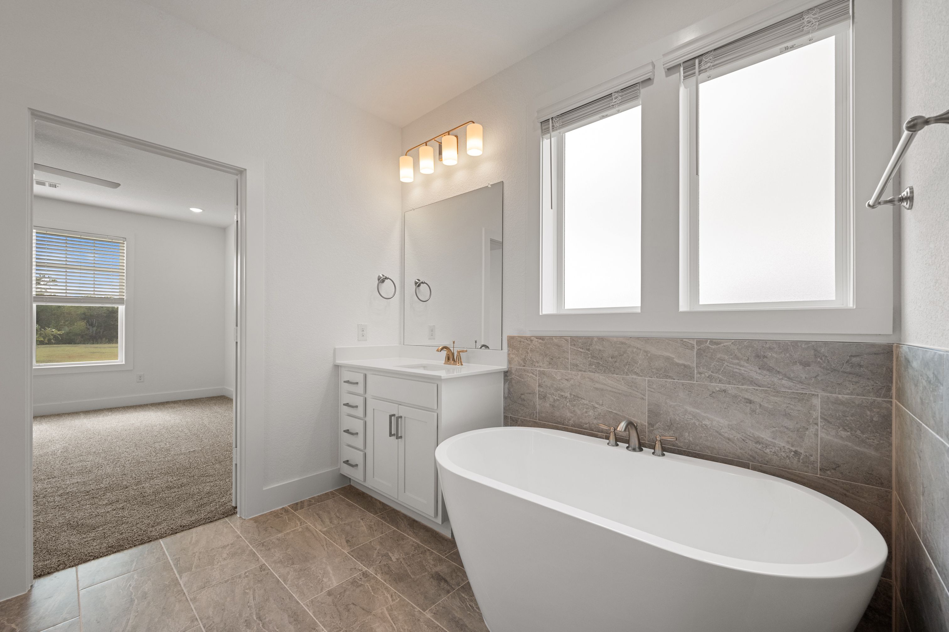 Primary Bathroom with soaking Tub