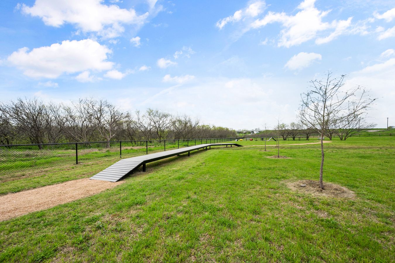 Walking trail in 3-acre park
