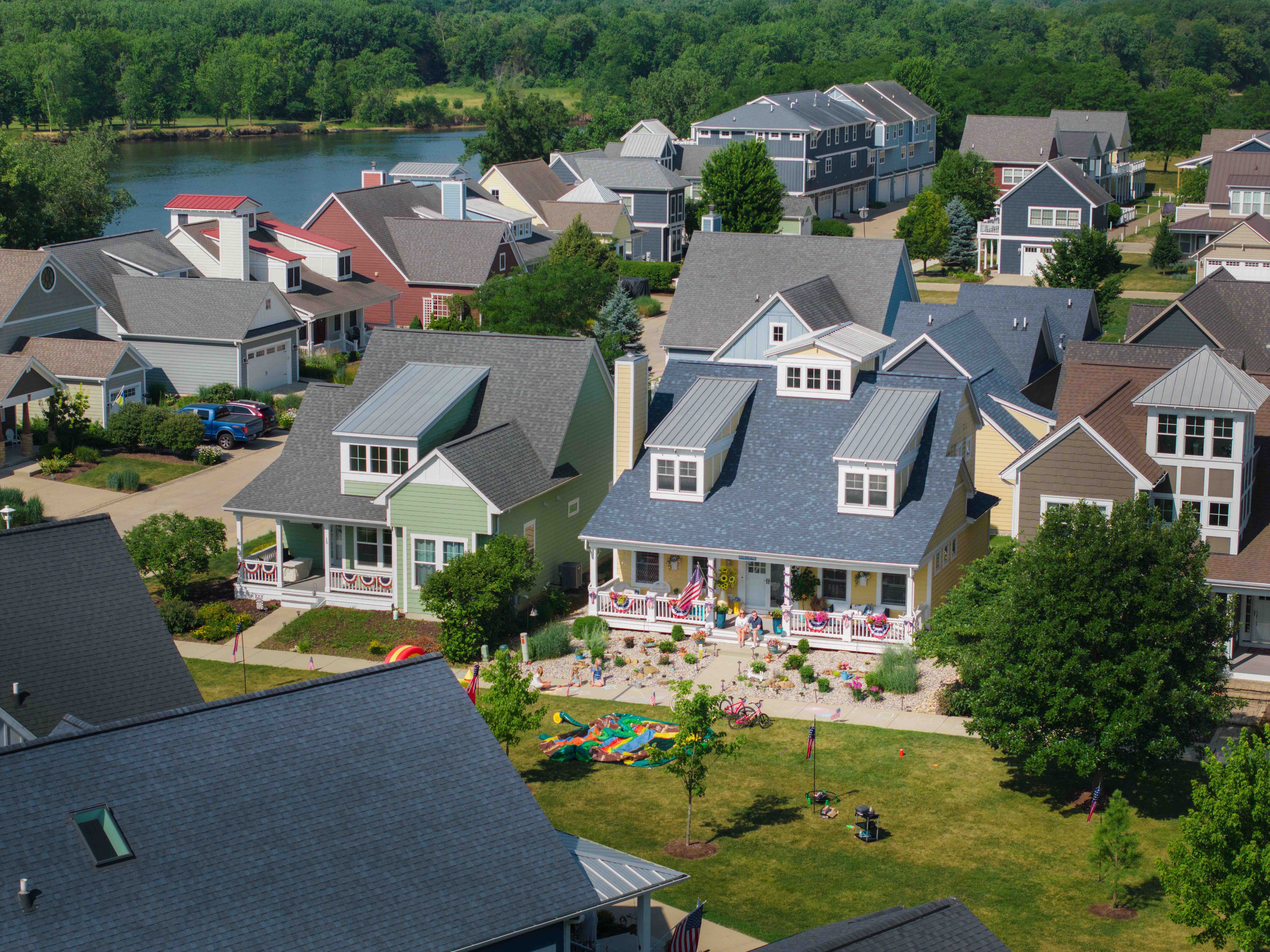 Heritage Harbor has several neighborhoods available. Pictured is the Cottage Green pocket neighborhood.