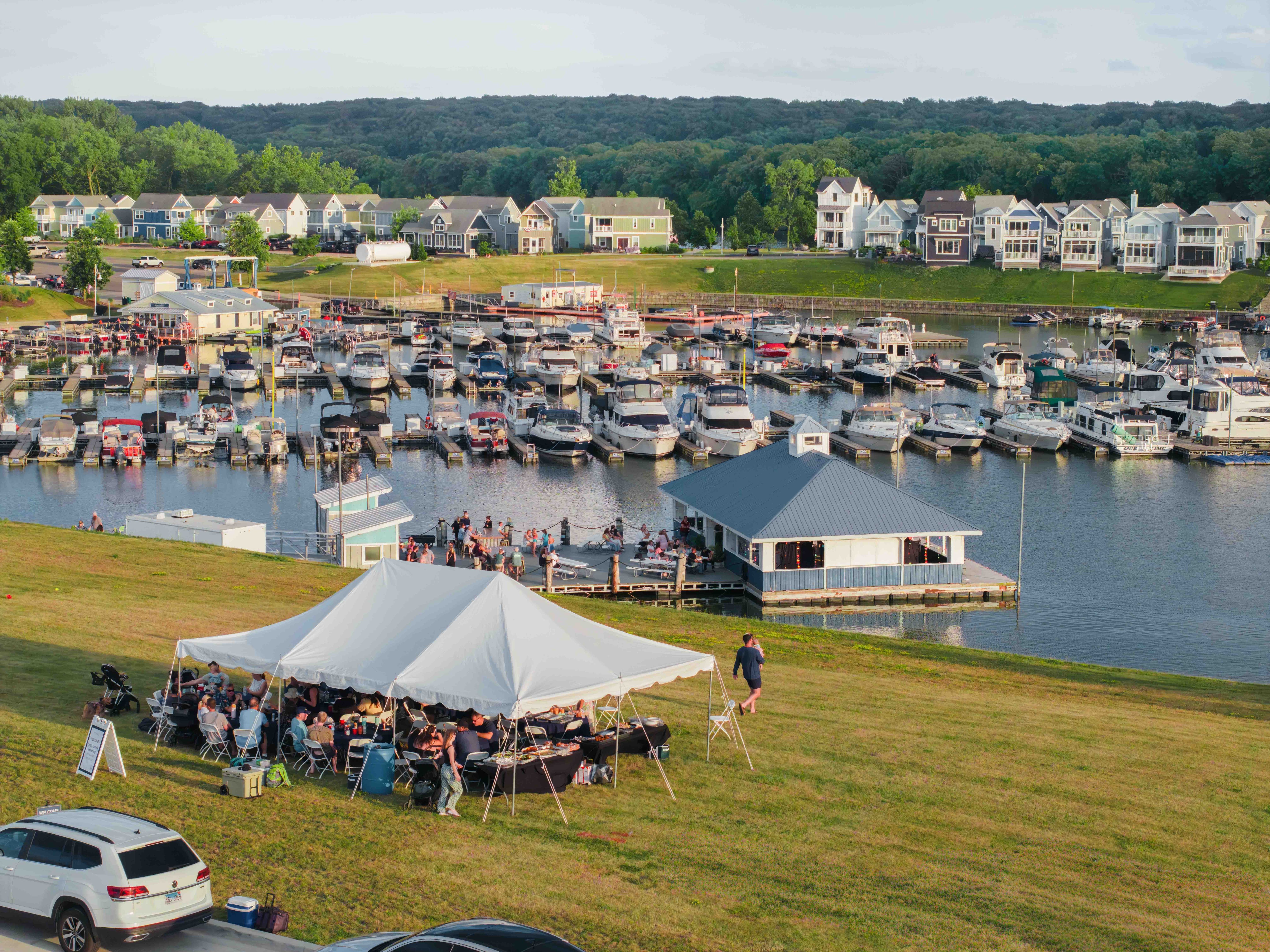 People often host events at the Harbor.