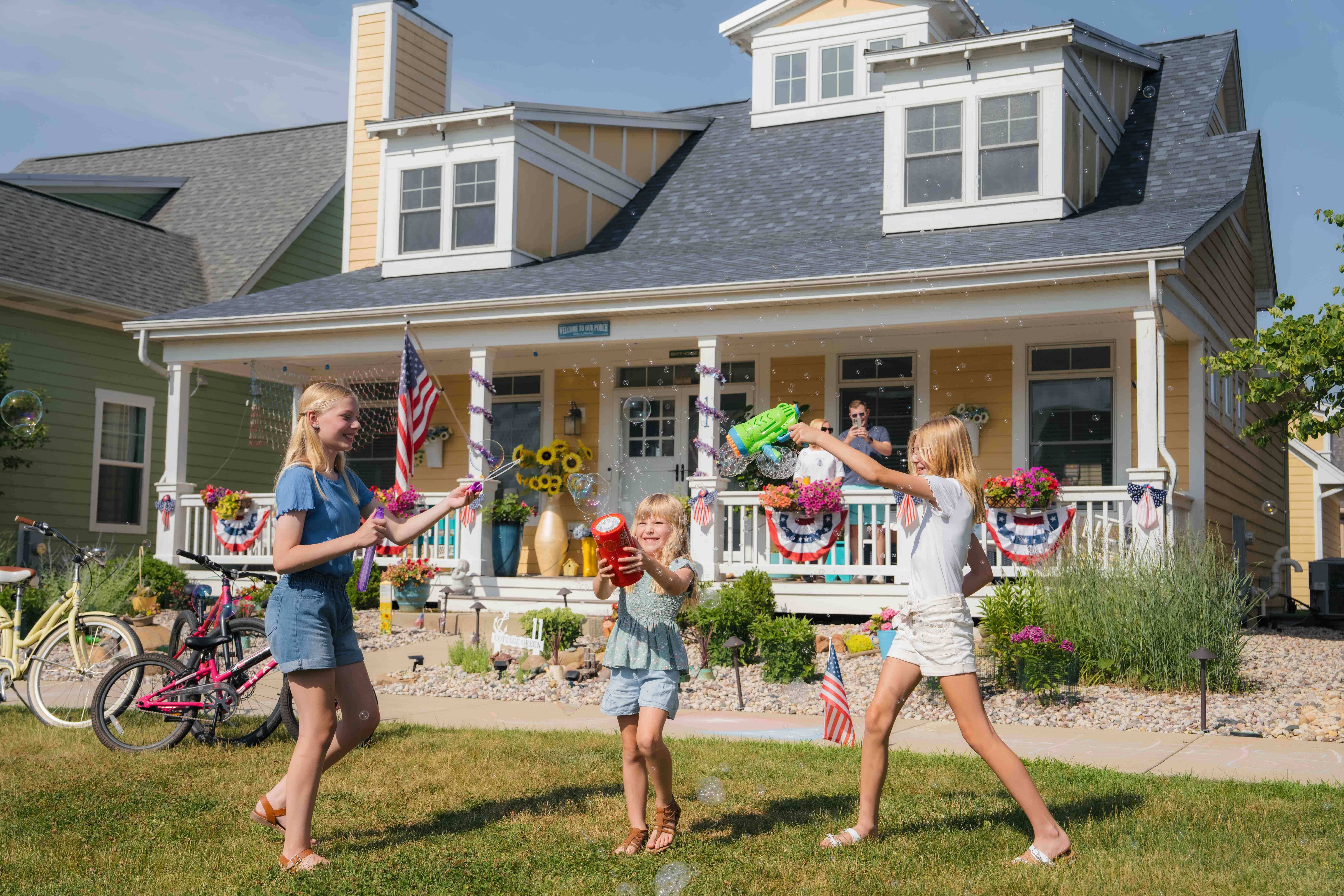 Heritage Harbor's neighborhoods are build around community green spaces.