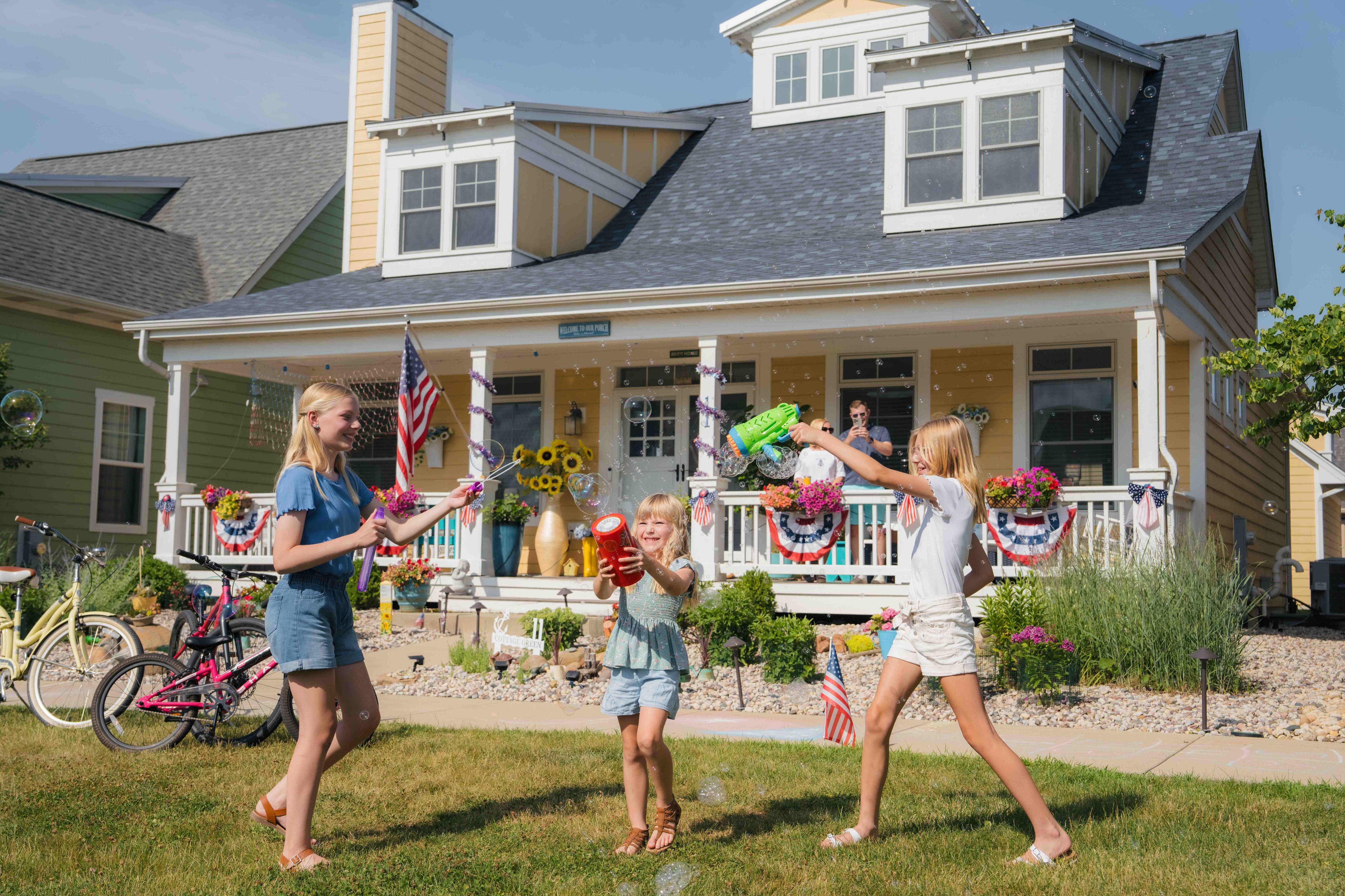 Heritage Harbor's neighborhoods are build around community green spaces.