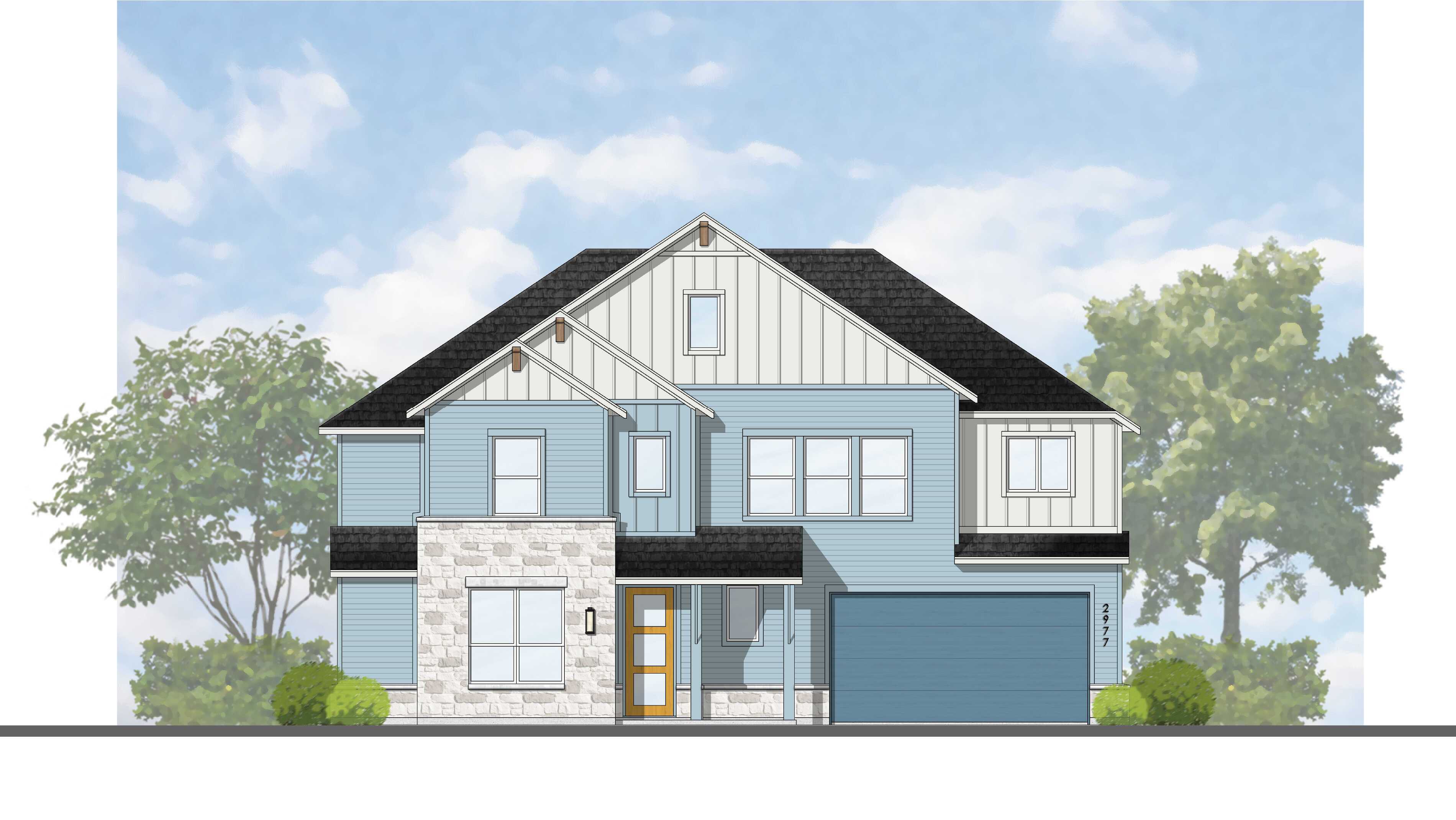 Plan Rogers - Lariat: 70ft. lots: Liberty Hill, Texas - Highland Homes