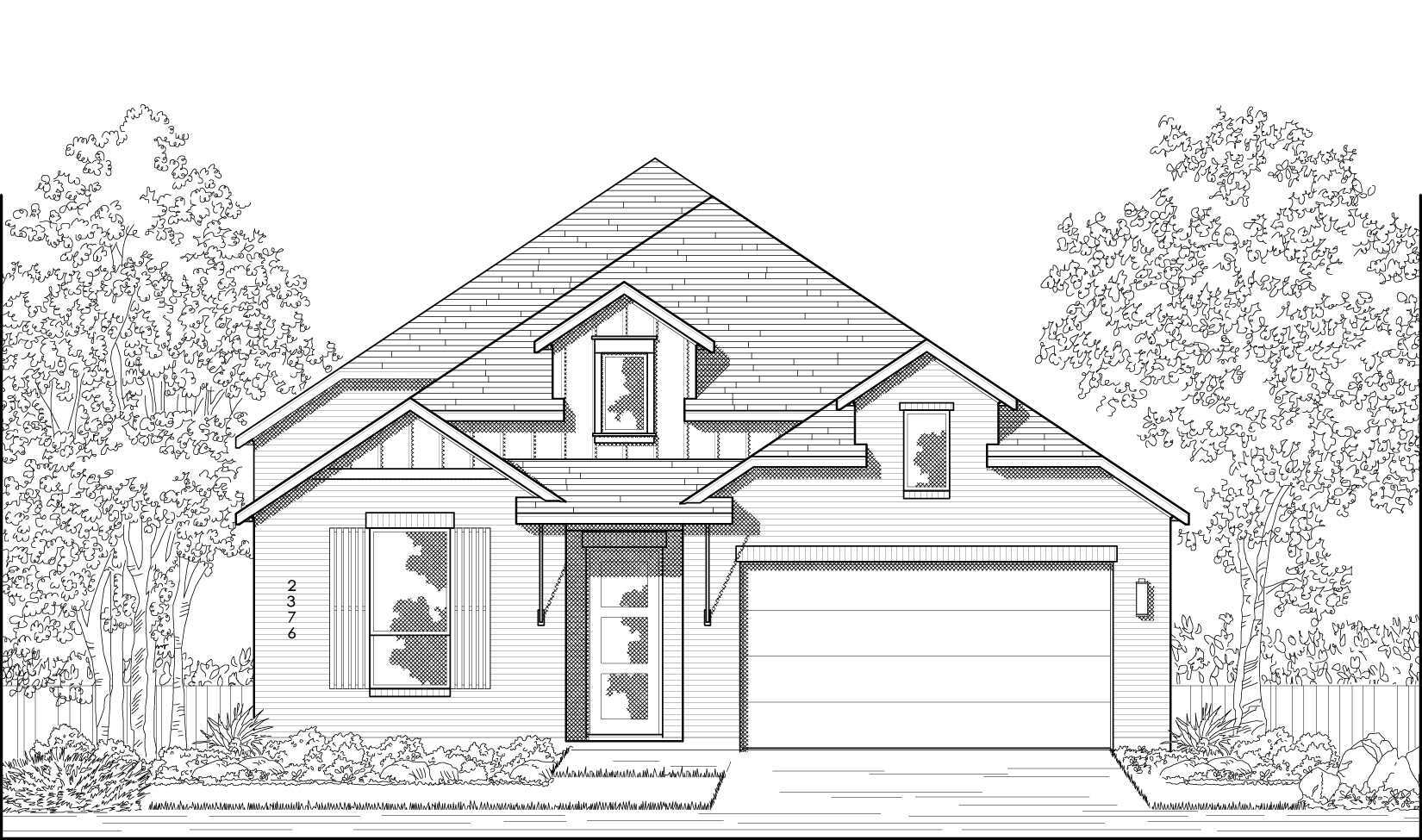 Plan Hampton - Two Step Farm: 50ft. lots: Montgomery, Texas - Highland Homes