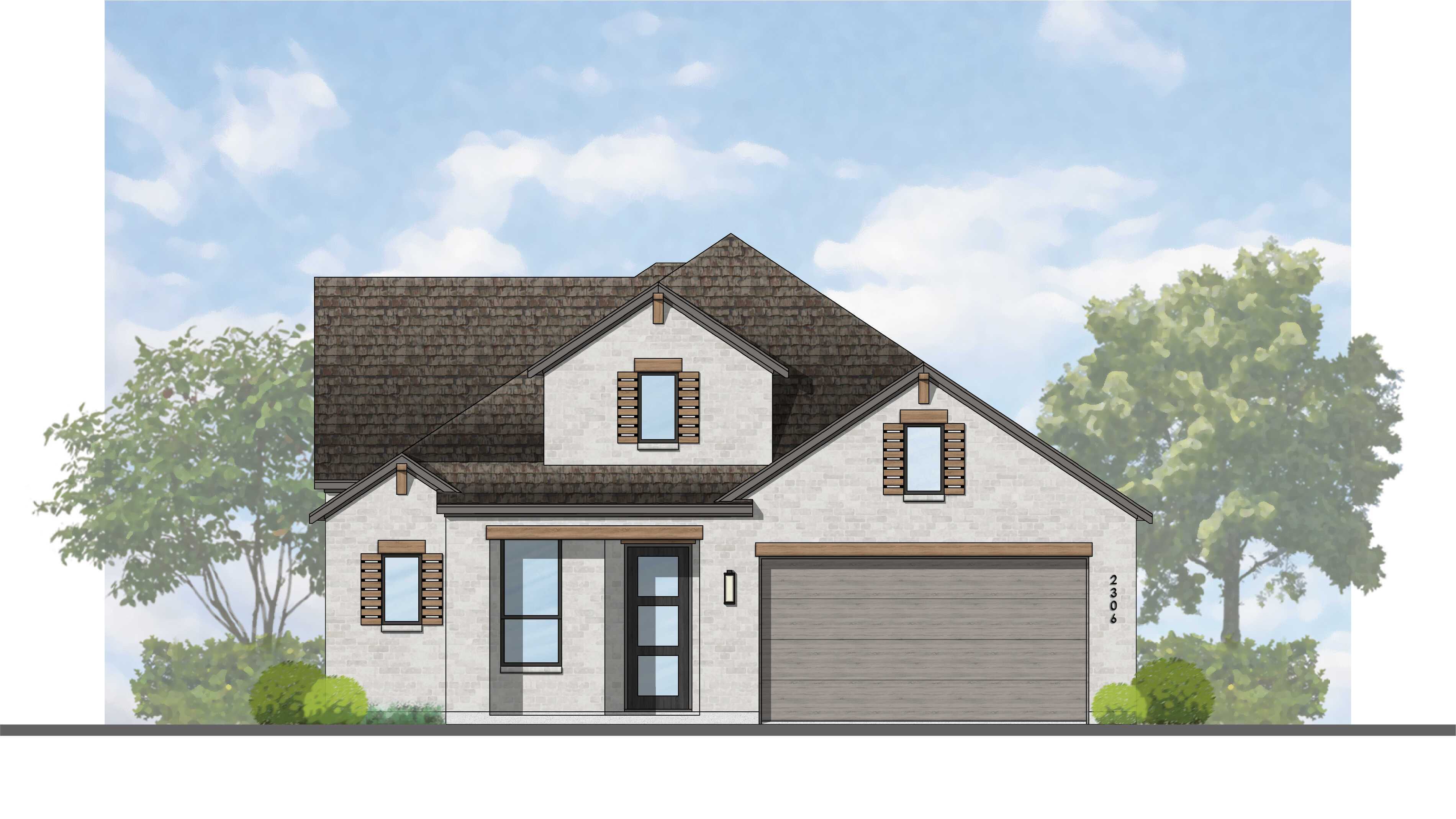 Plan Douglas - Pecan Square: 50ft. lots: Northlake, Texas - Highland Homes