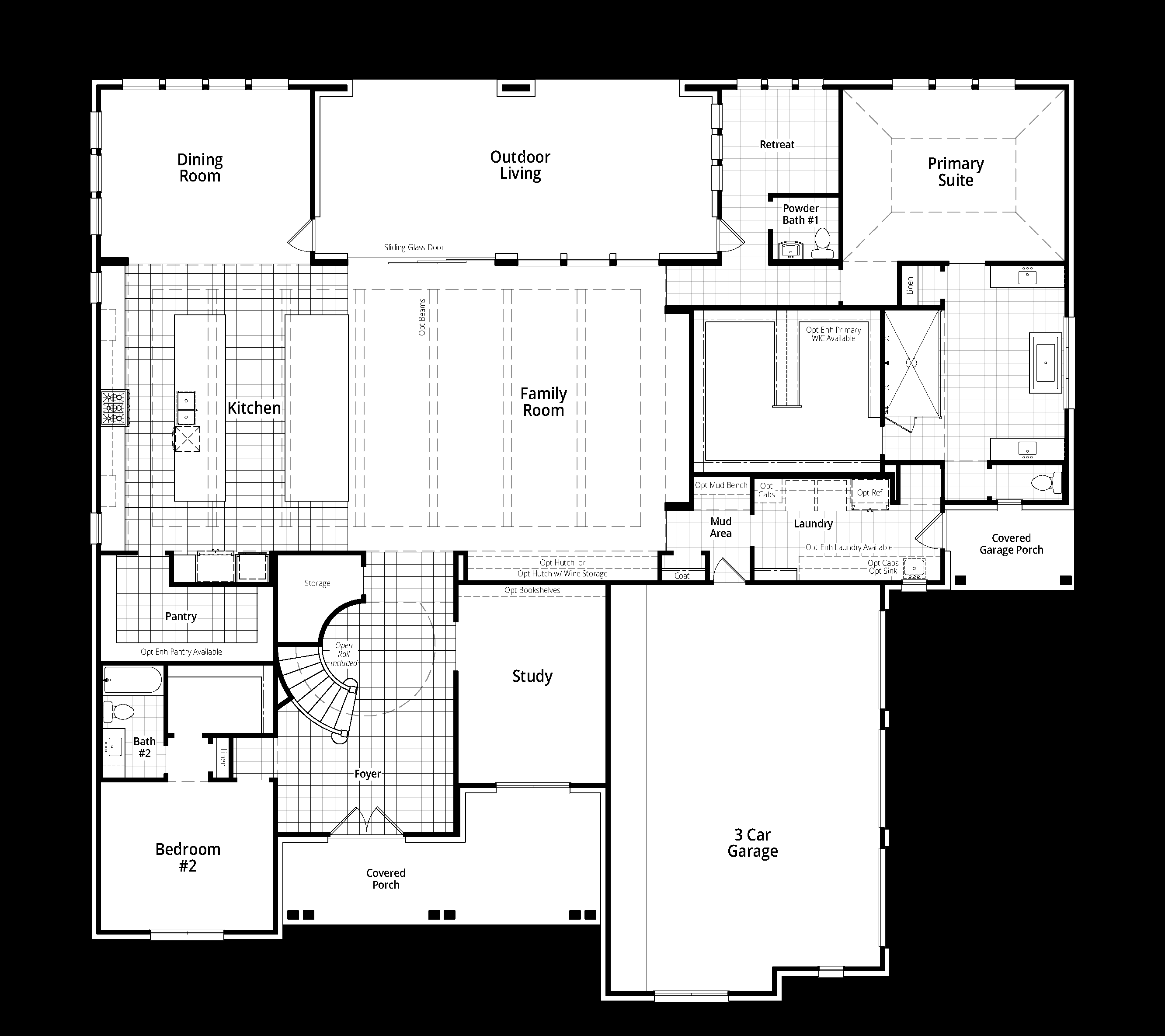 Plan Mariposa - Estates at Bristol Valley: Heath, Texas - Highland Homes