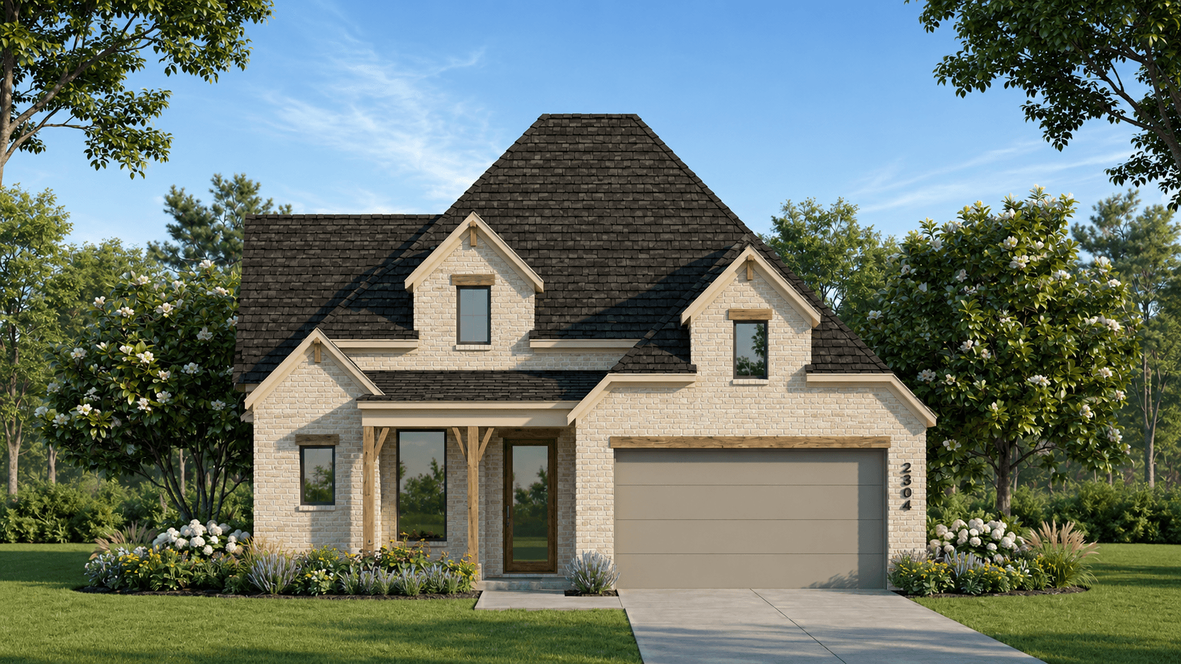 Plan Douglas - Parkside On The River: 50ft. lots: Georgetown, Texas - Highland Homes