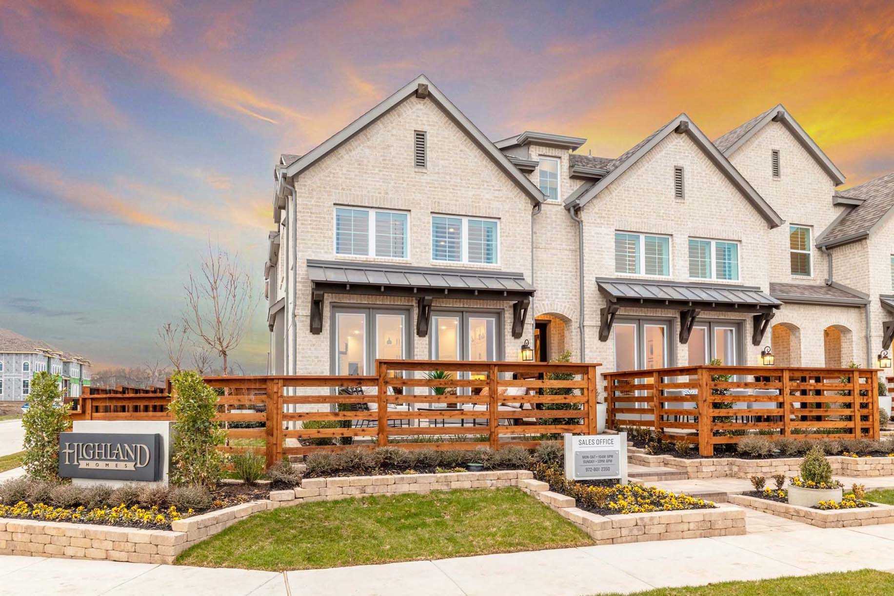 Bel Air Village Townhomes in Sherman, TX New Homes by Highland Homes