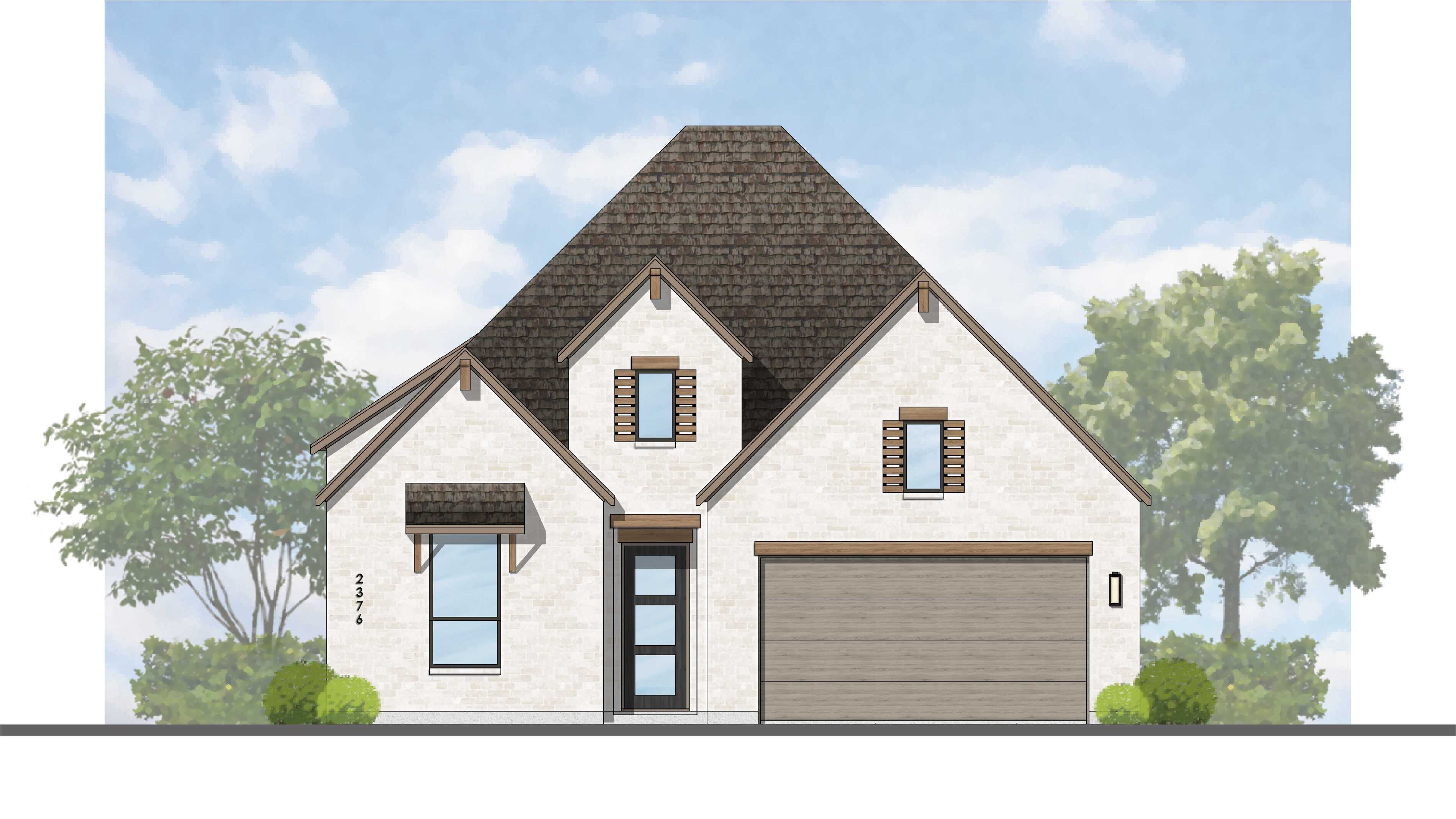 Plan Hampton - Pecan Square: 50ft. lots: Northlake, Texas - Highland Homes