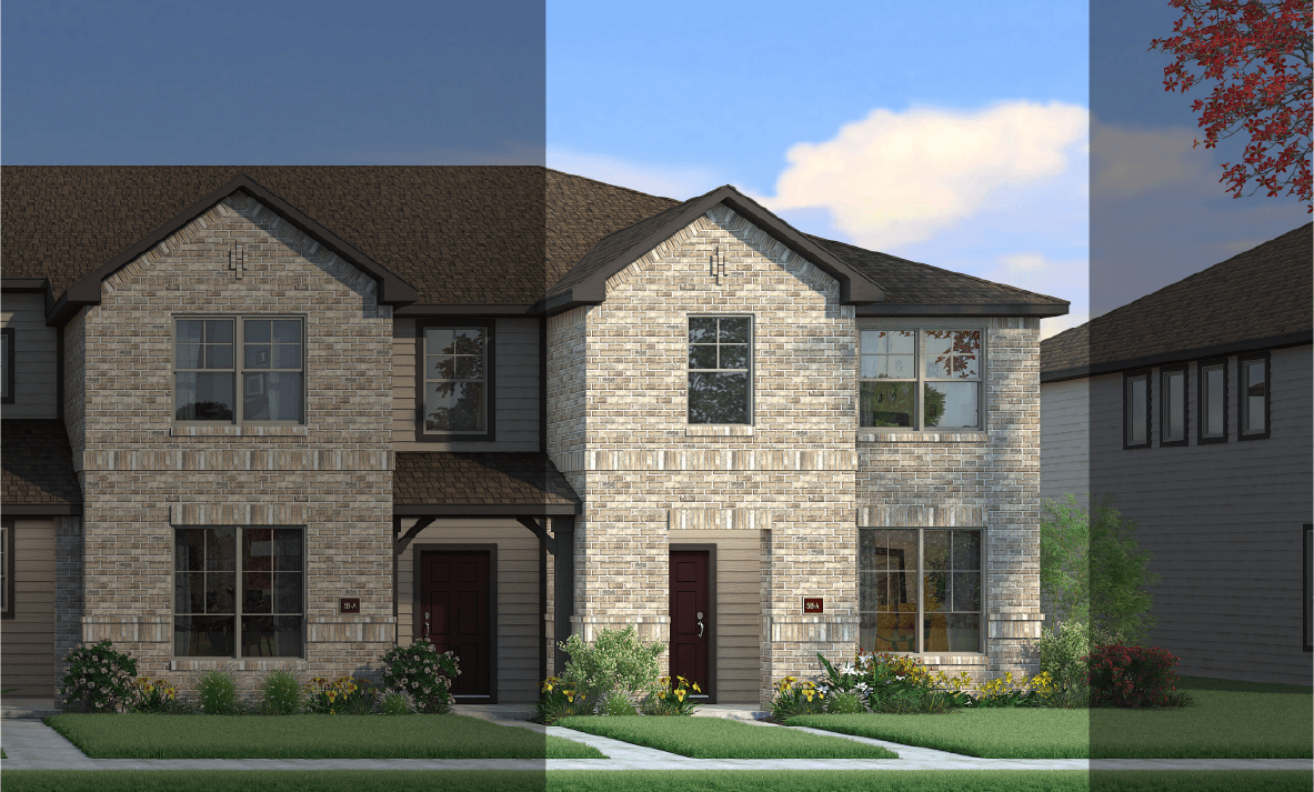 Houston 5B5 - Mockingbird Estates Townhomes: Fort Worth, Texas - HistoryMaker Homes   