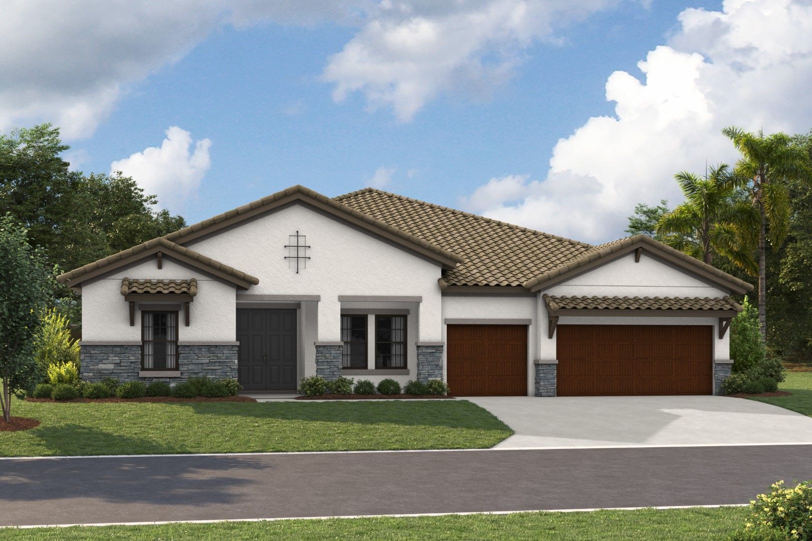 Cedar Key I - Tuscan A - TUS7 Color Scheme - Barrel Tile