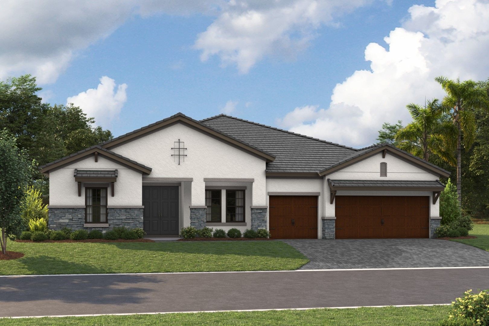 Cedar Key I - Tuscan A - TUS7 Color Scheme - Flat Tile