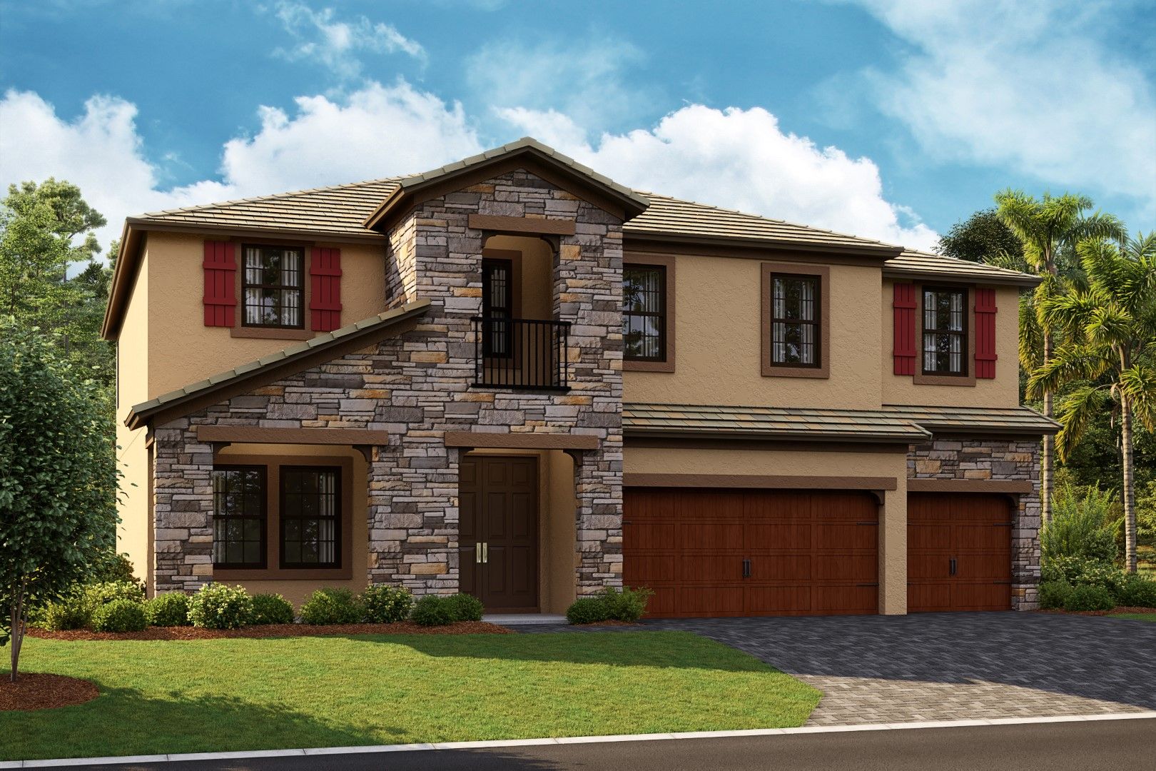 Virginia Park - Tuscan B - TUS2 Color Scheme - Flat Tile