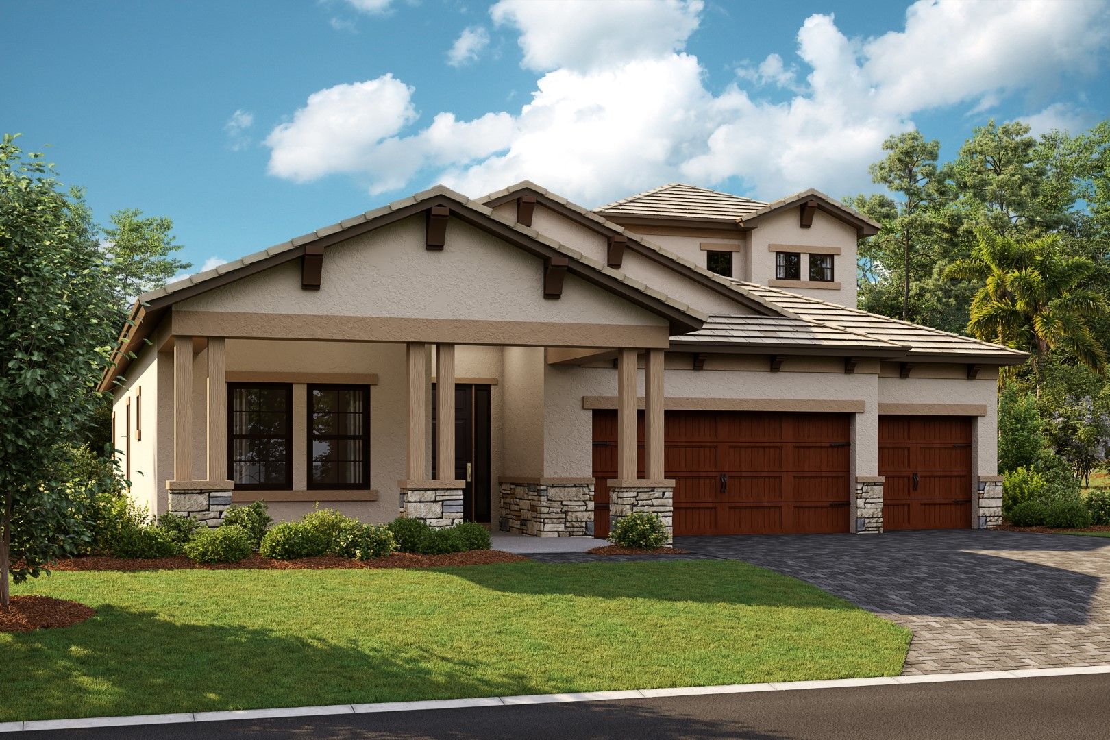 Biscayne II - Tuscan B - TUS4 Color Scheme - Flat Tile