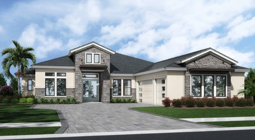 Campania Grande I - Modern Coastal - MPMC4 Color Scheme - Flat Tile