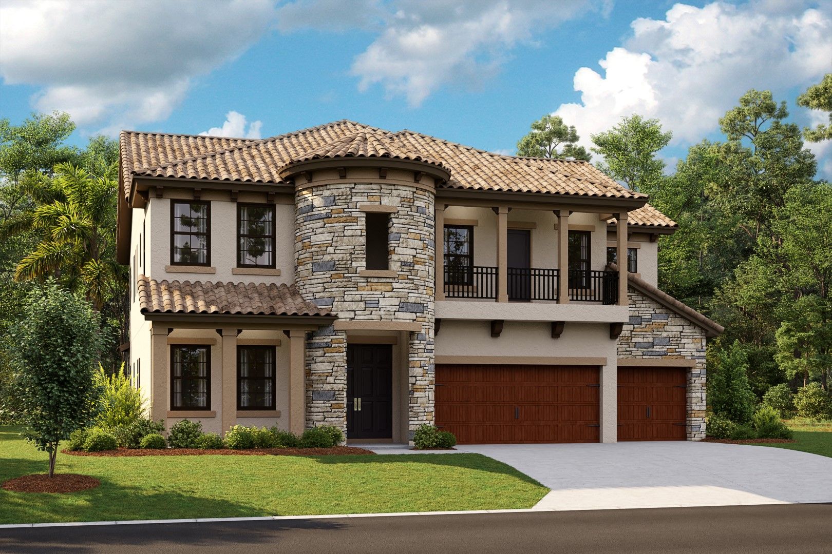 Granada II - Tuscan A - TUS4 Color Scheme - Barrel Tile