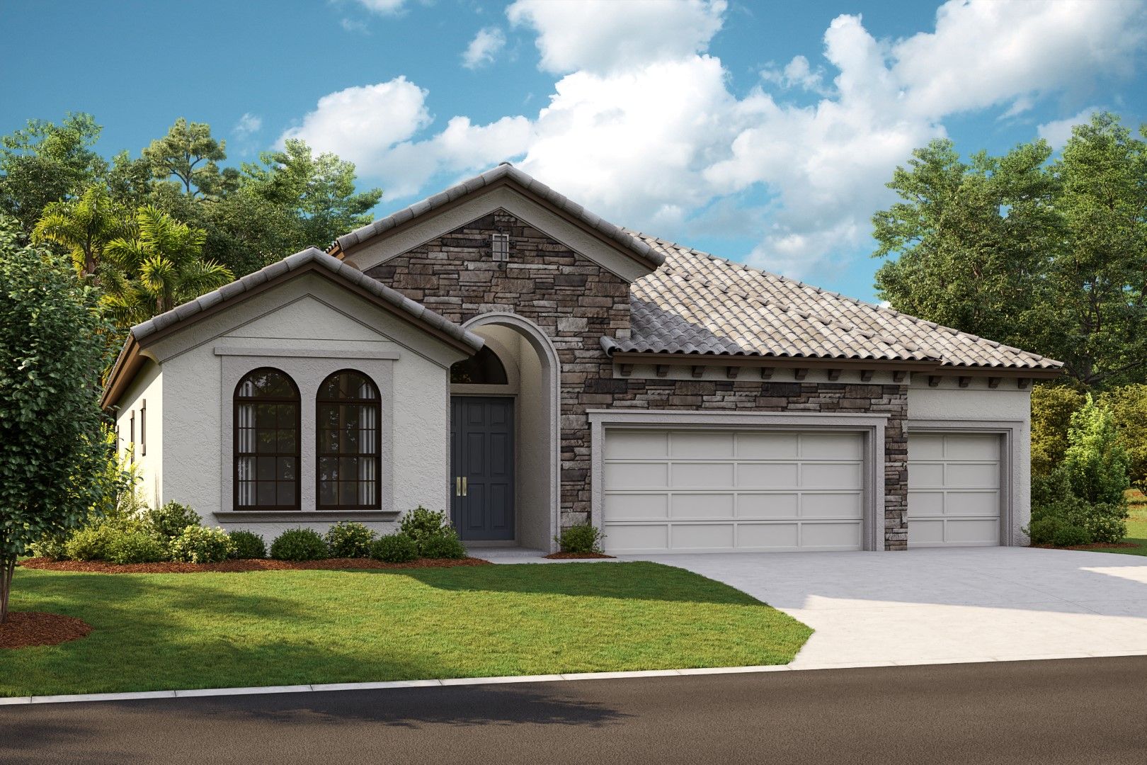 Biscayne I - Mediterranean B - FMD14 Color Scheme - Barrel Tile