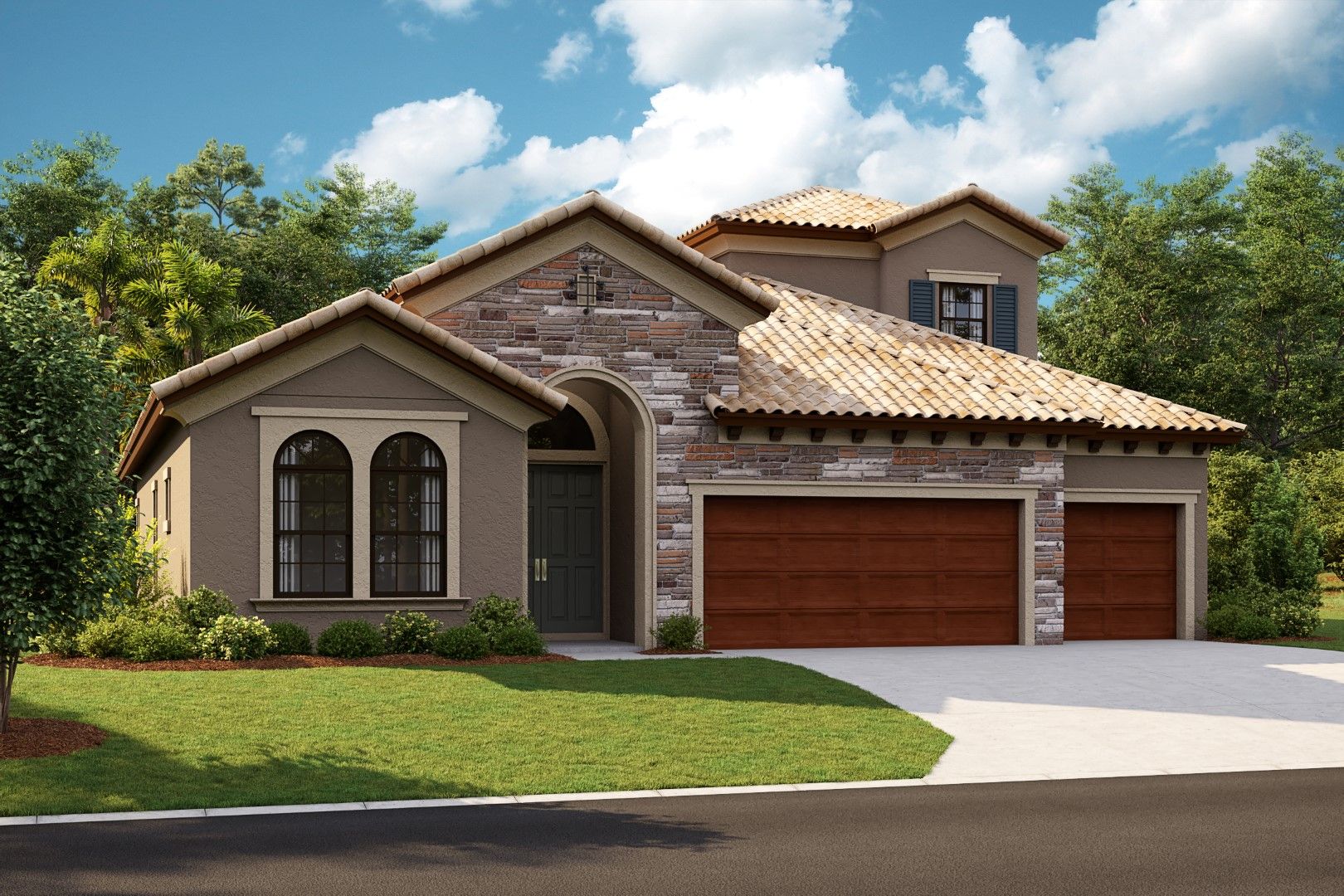 Biscayne II - Mediterranean B - FMD2 Color Scheme - Barrel Tile