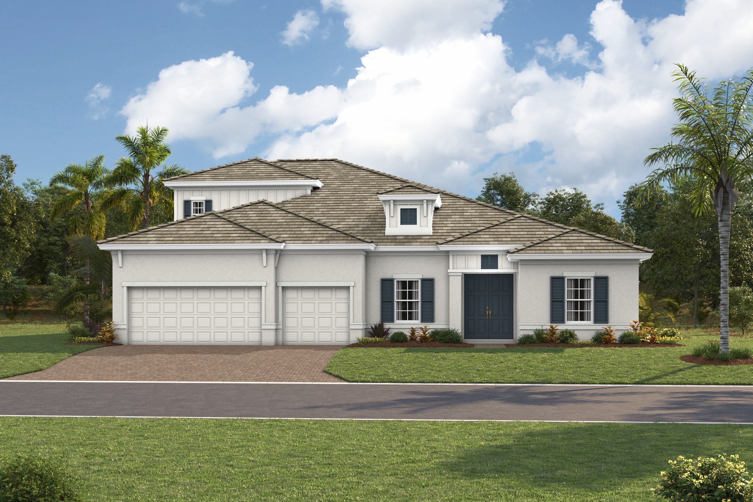 Cedar Key Grande II XT - Coastal A - COA1 Color Scheme - Flat Tile - Paver