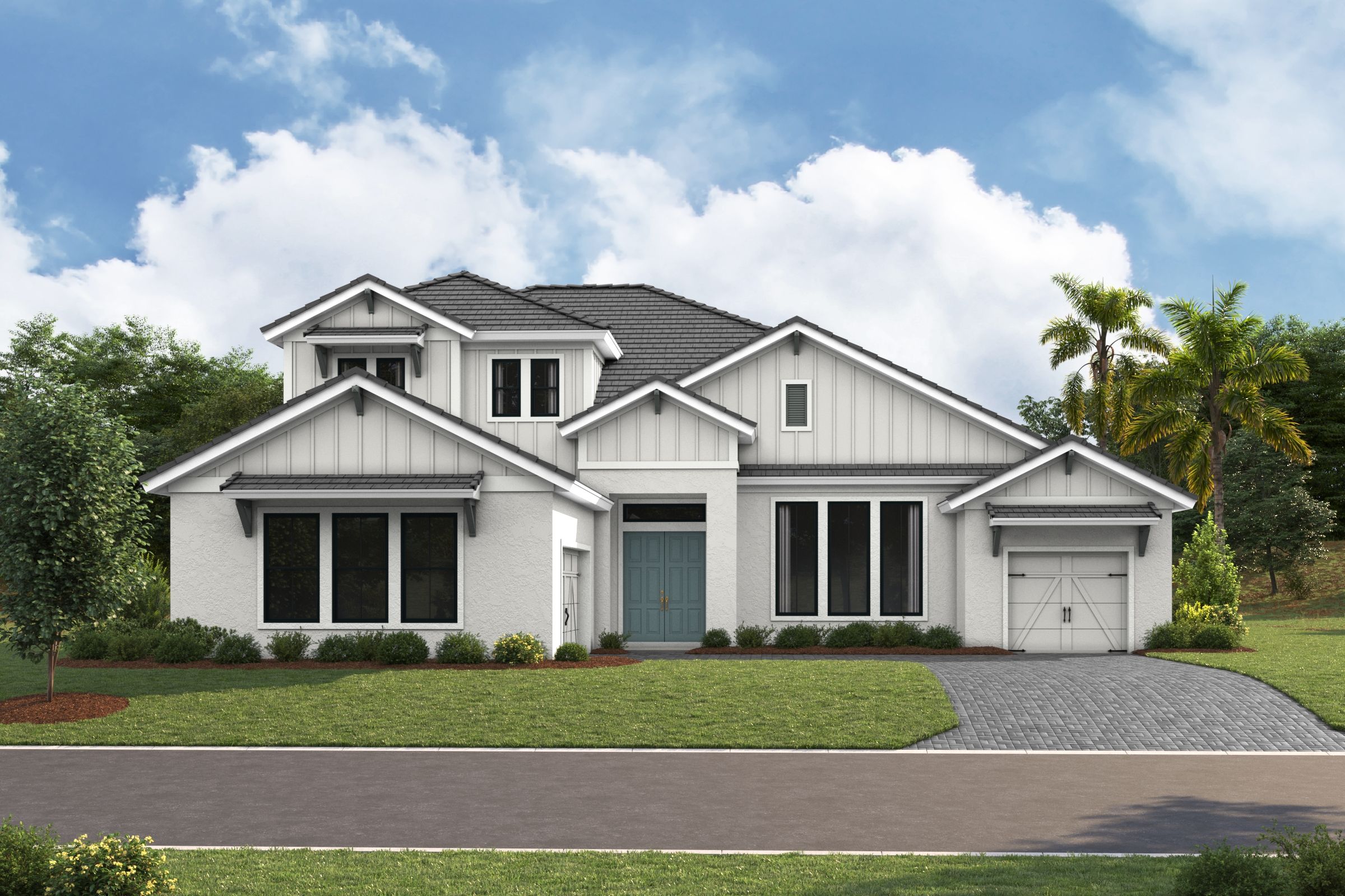 Lido Key II-XT-Modern Farmhouse-MFH 02-Flat Tile-Paver-3 Car