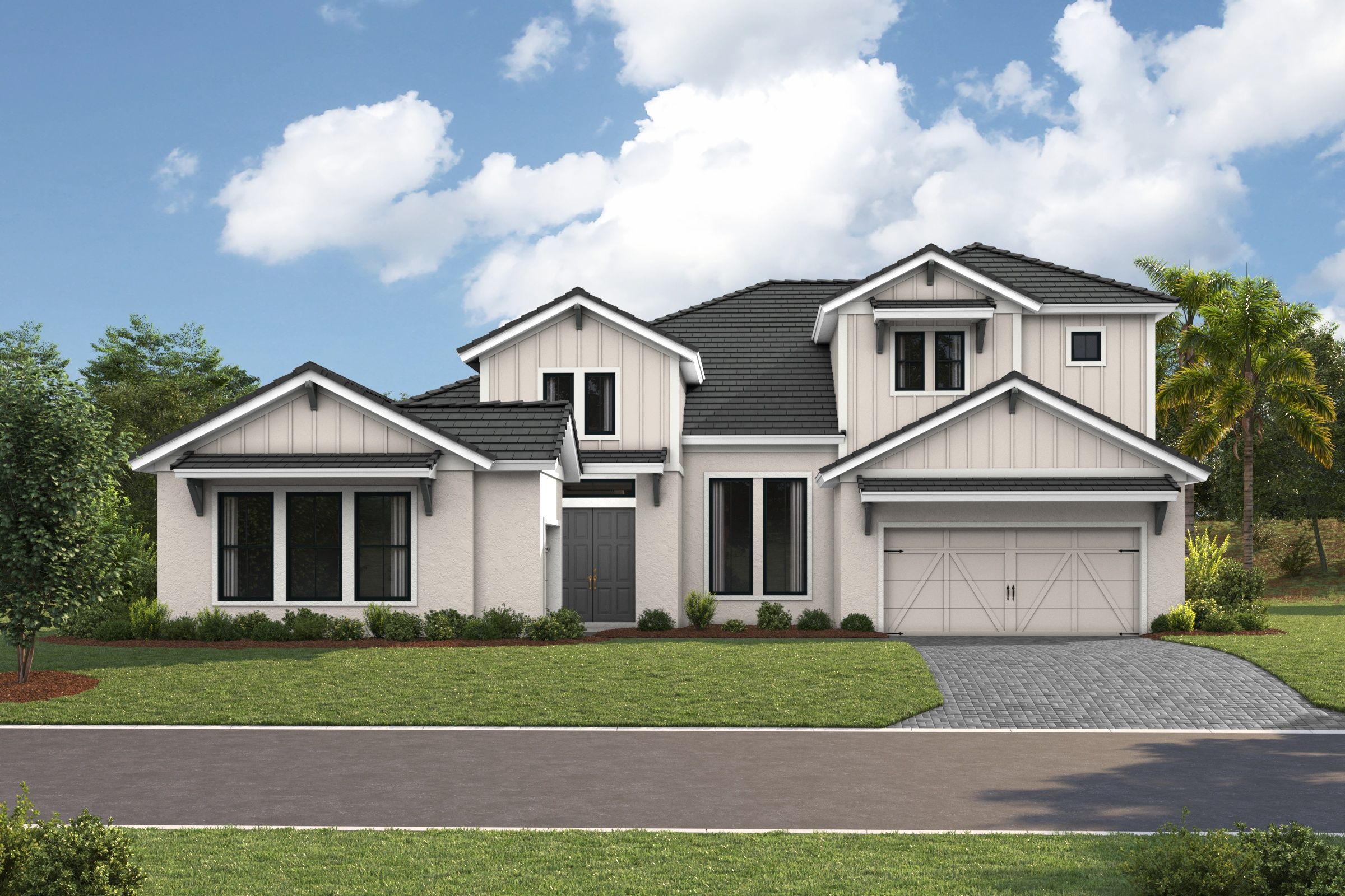 Sunset Key II-XT-Modern Farmhouse-MFH 03-Flat Tile-Paver-3 Car