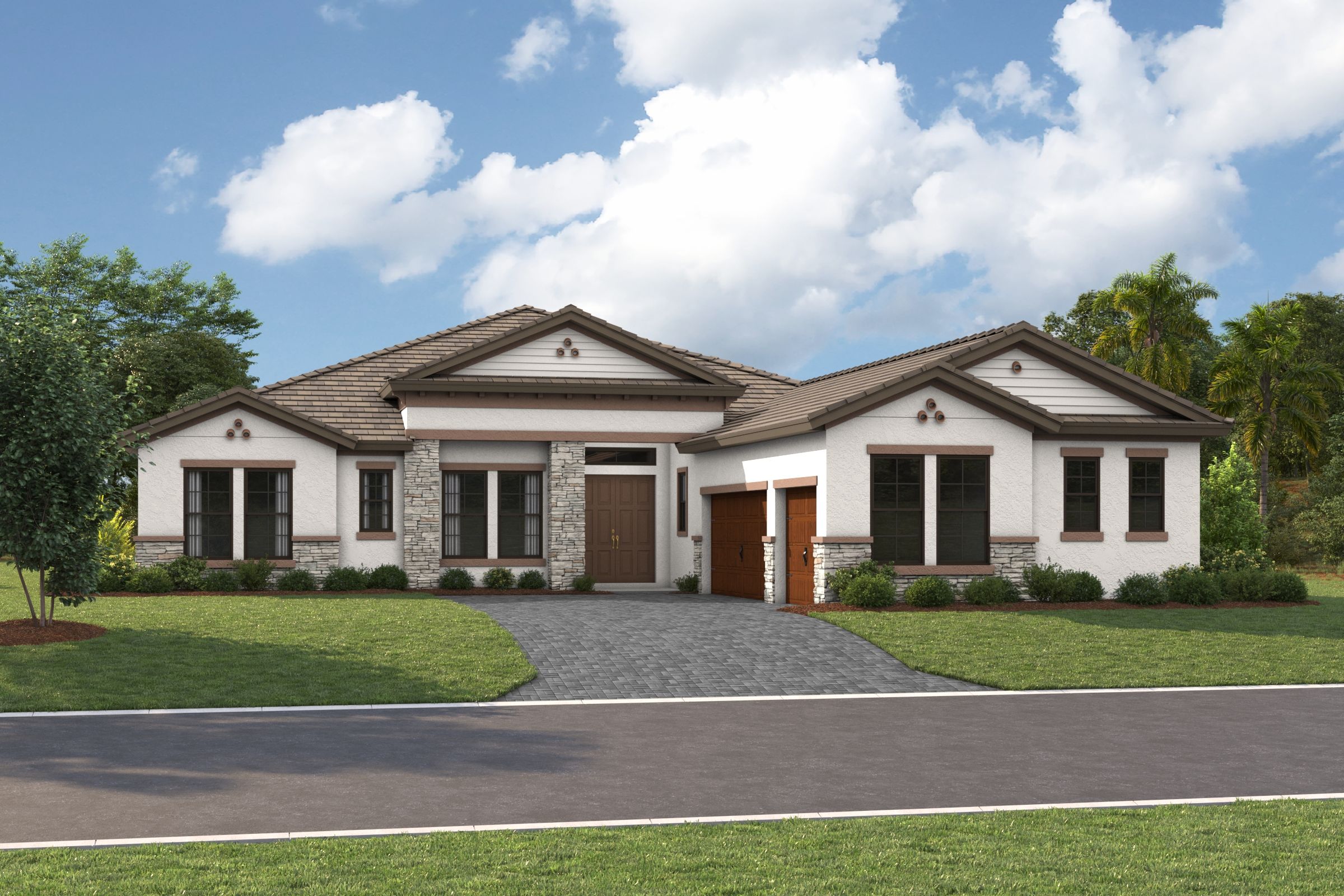 Key Haven I - Tuscan A - TUS1 Color Scheme - Flat Tile