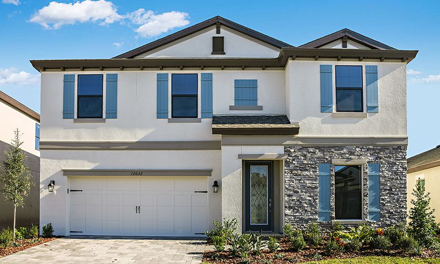 Kingfisher Plan at Crosswind Point in Parrish, FL by Homes by WestBay