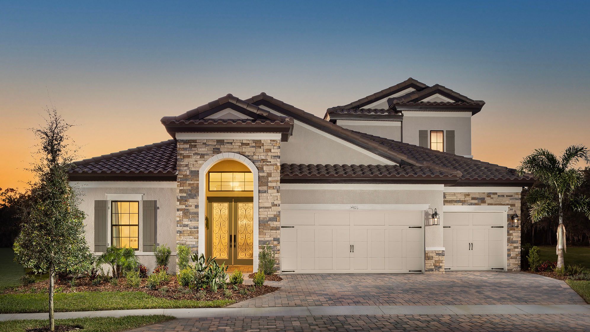 Biscayne II Plan at Hawkstone in Lithia, FL by Homes by WestBay