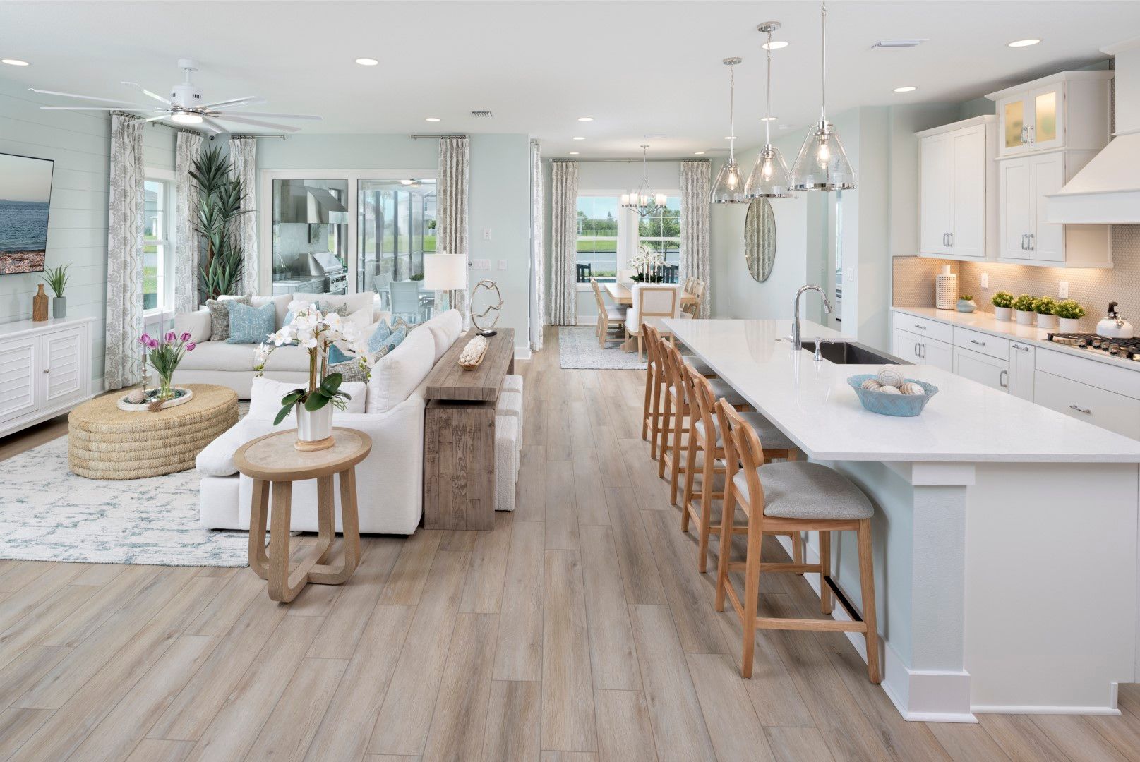 Great Room and Gourmet Kitchen - Egret III at Star Farms