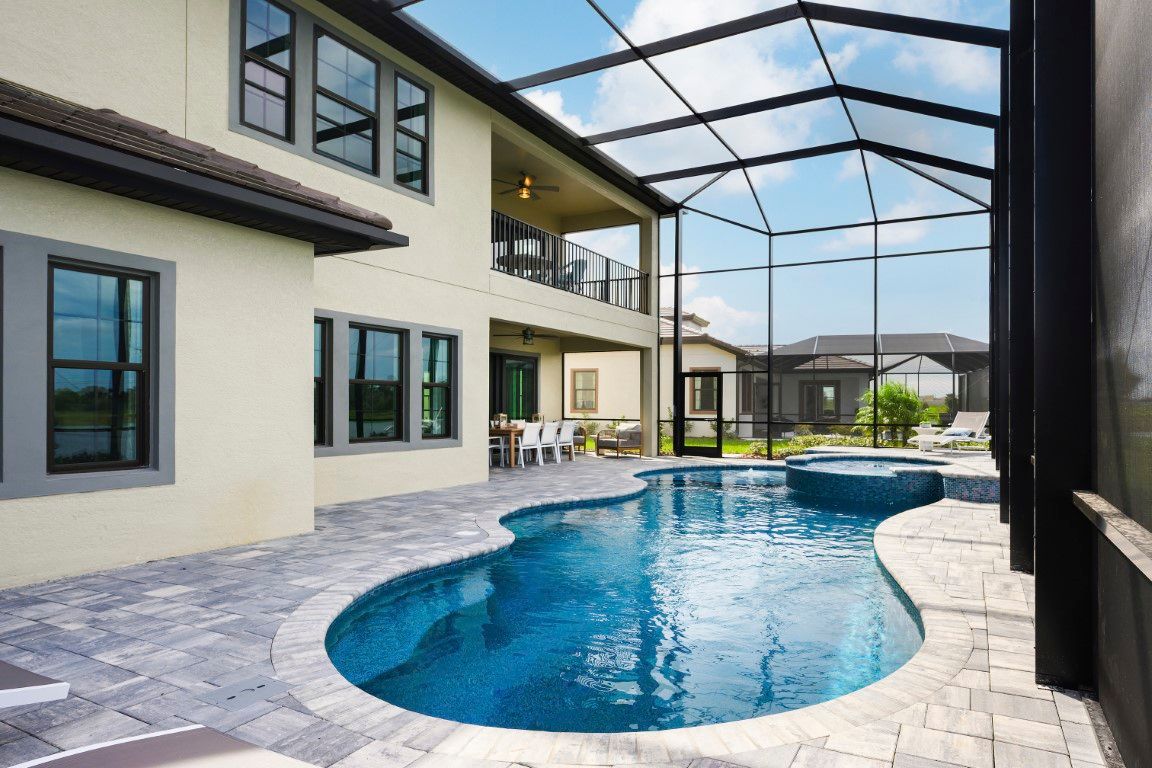 Covered Lanai and Pool | Granada II at Crosswind Ranch